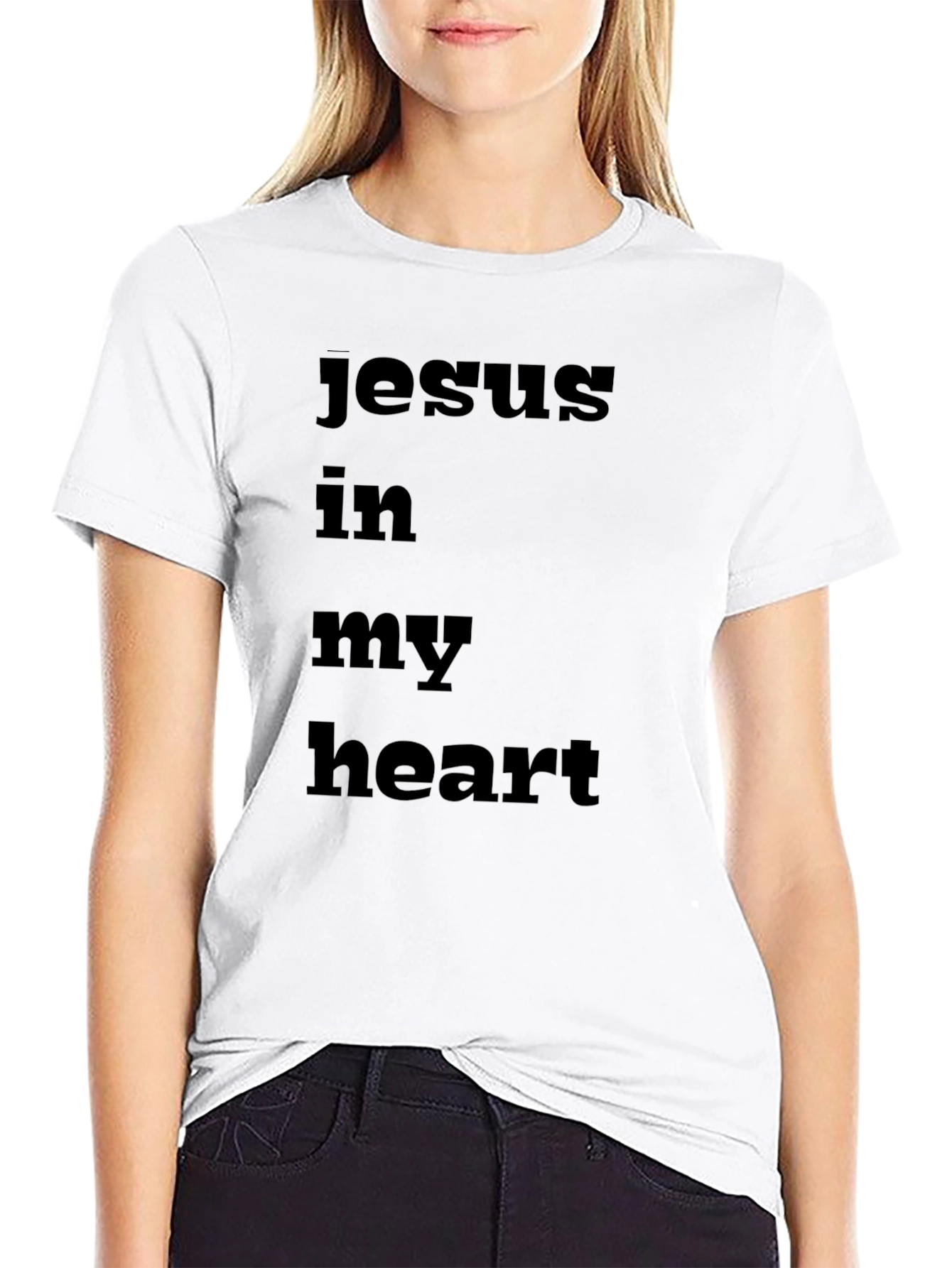 Jesus in My Heart Black T-Shirt