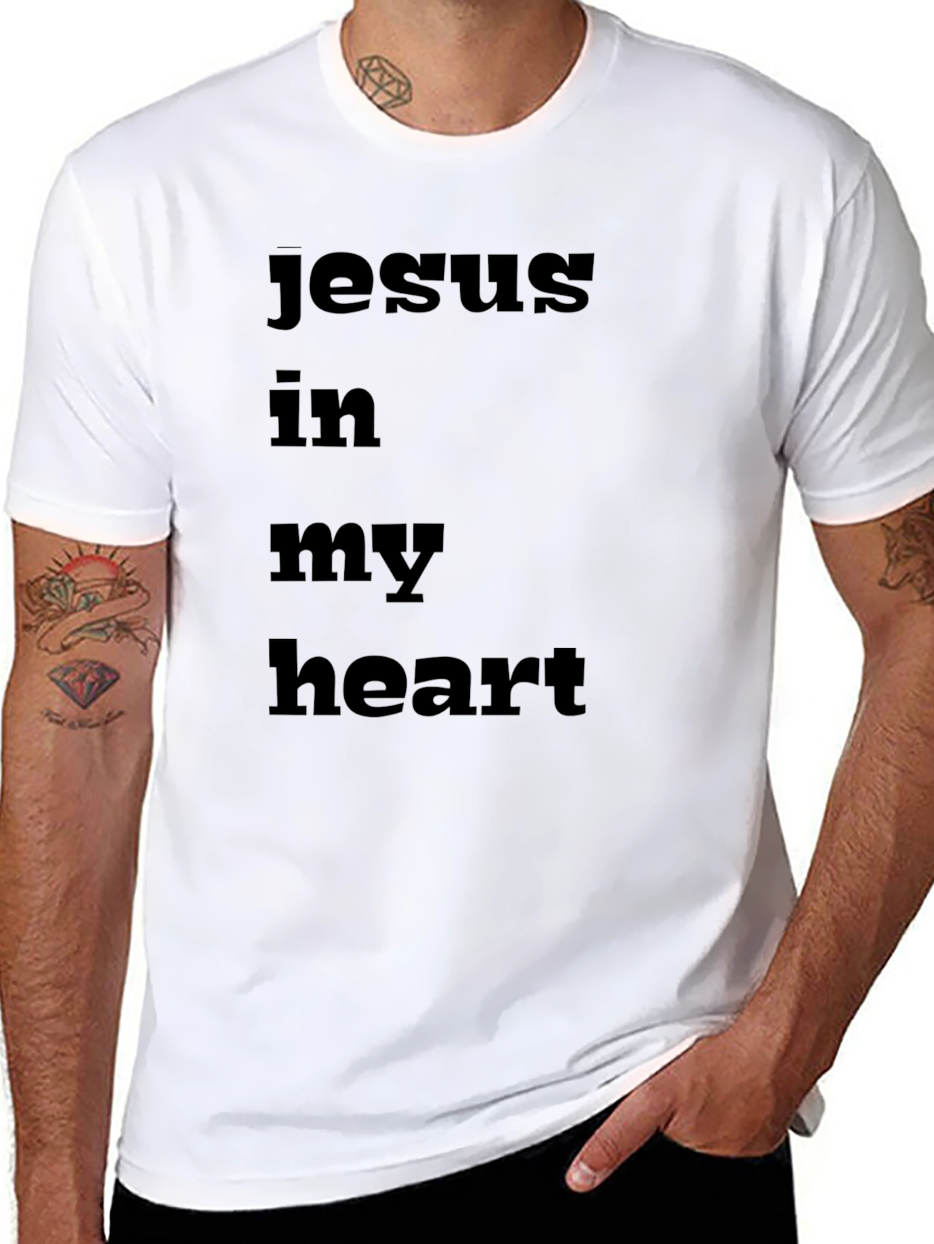 Jesus in My Heart Black T-Shirt