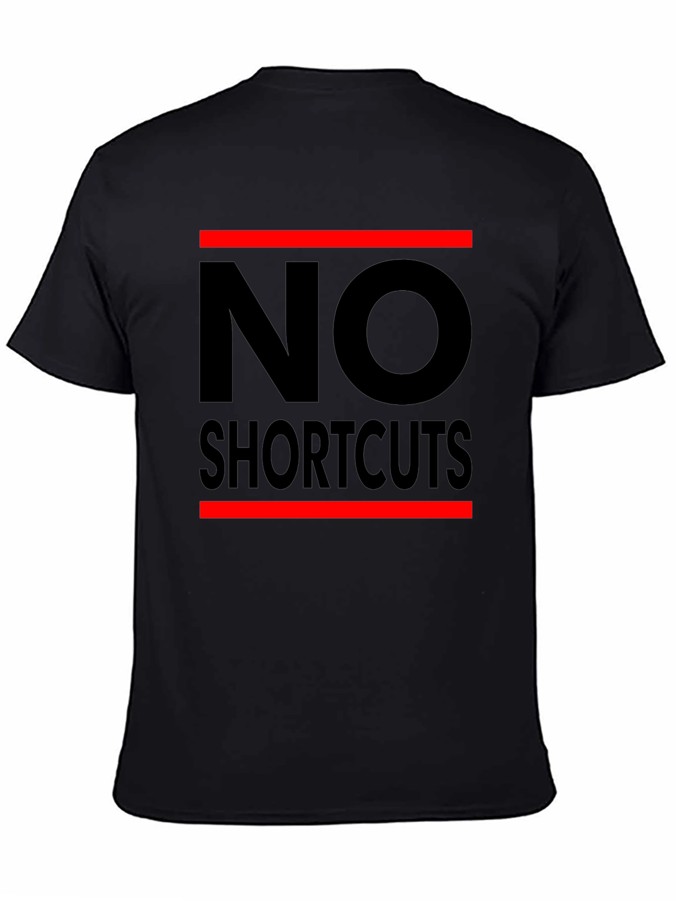 No Shortcuts Black Graphic T-Shirt