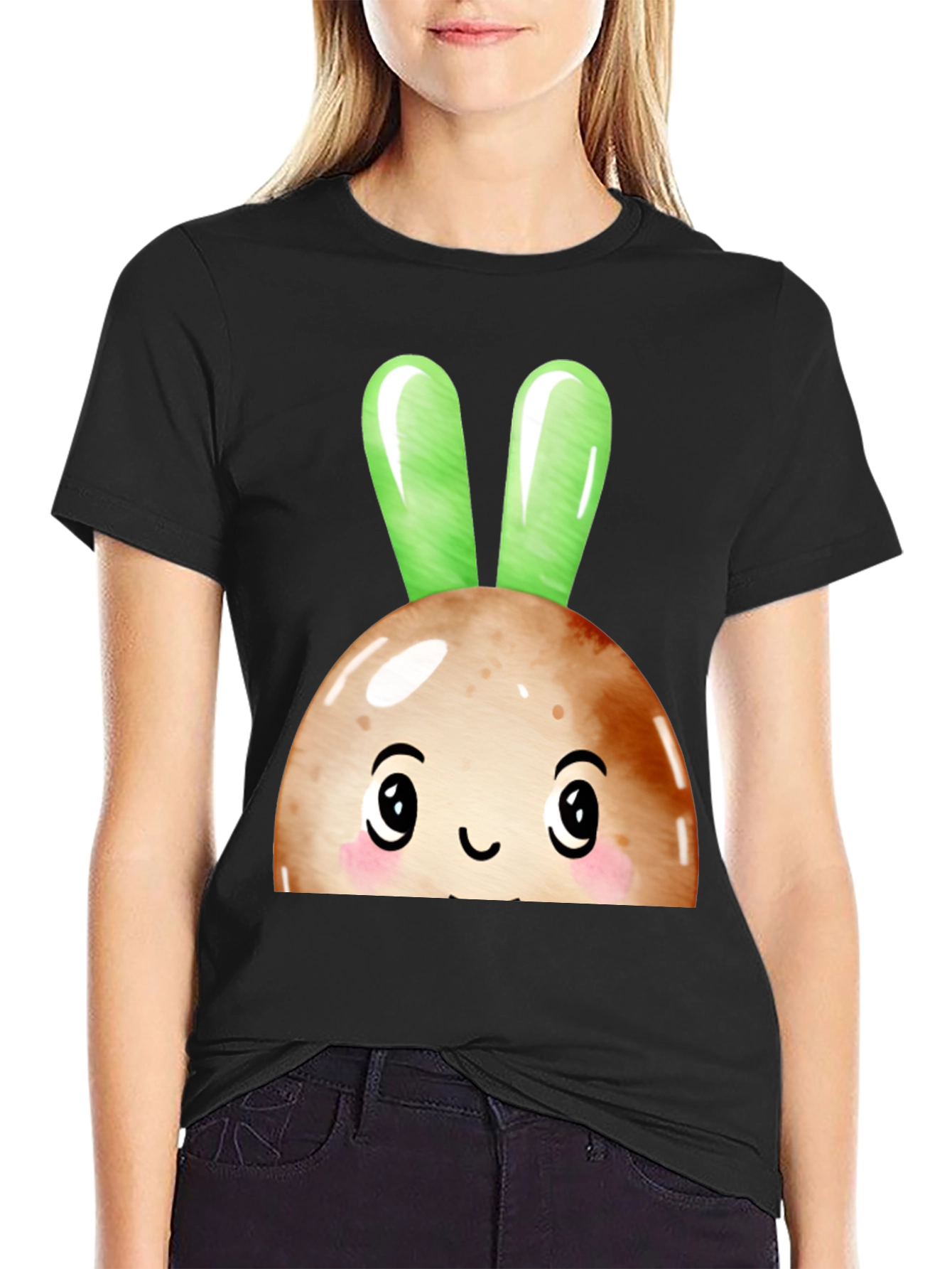 Cute Bunny Head Graphic Tee