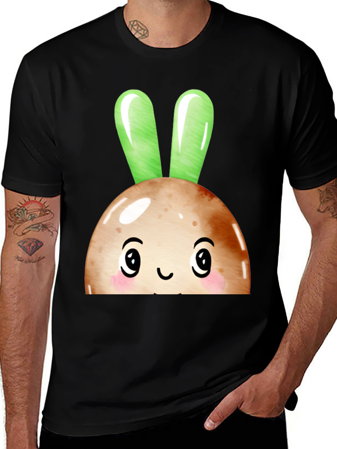 Cute Bunny Head Graphic Tee