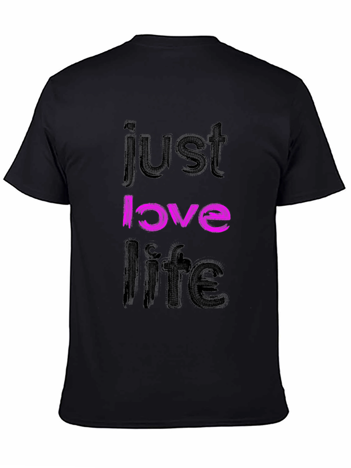 Just Love Life Black Graphic Tee