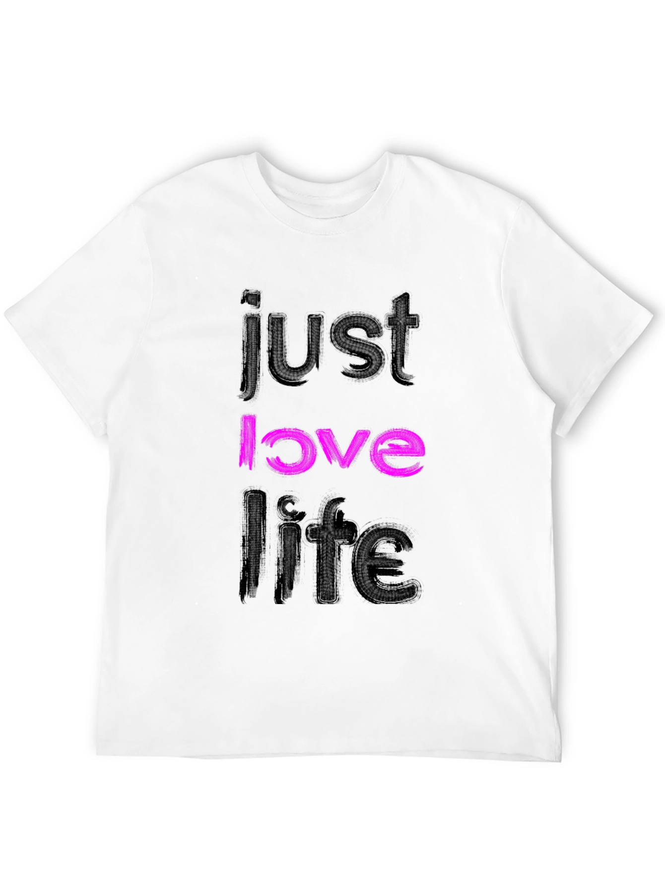 Just Love Life Black Graphic Tee