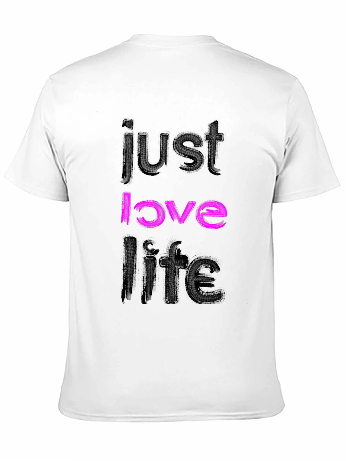 Just Love Life Black Graphic Tee