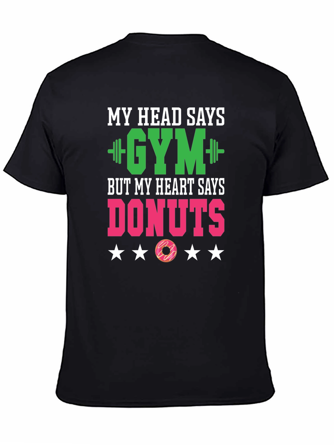 Gym vs Donuts T-Shirt Funny Workout Tee