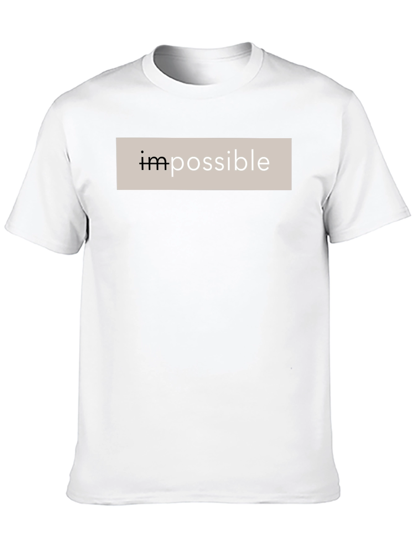 Impossible Black Cotton Graphic Tee