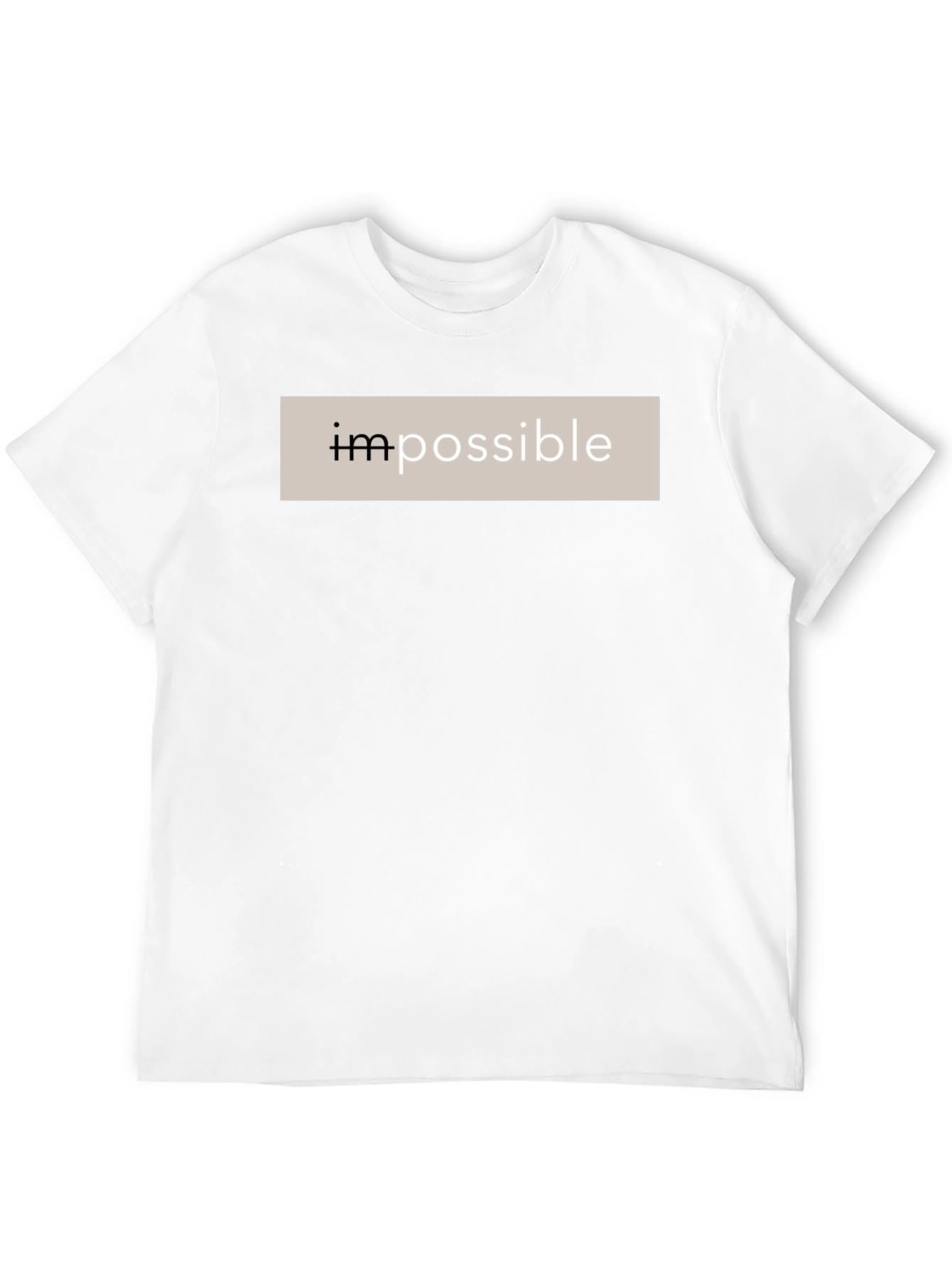 Impossible Black Cotton Graphic Tee