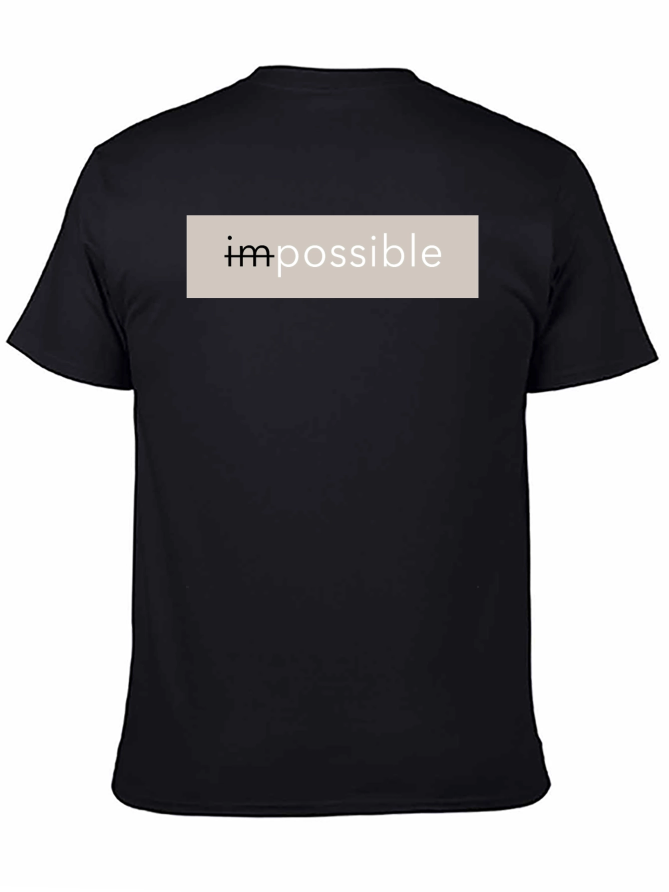 Impossible Black Cotton Graphic Tee