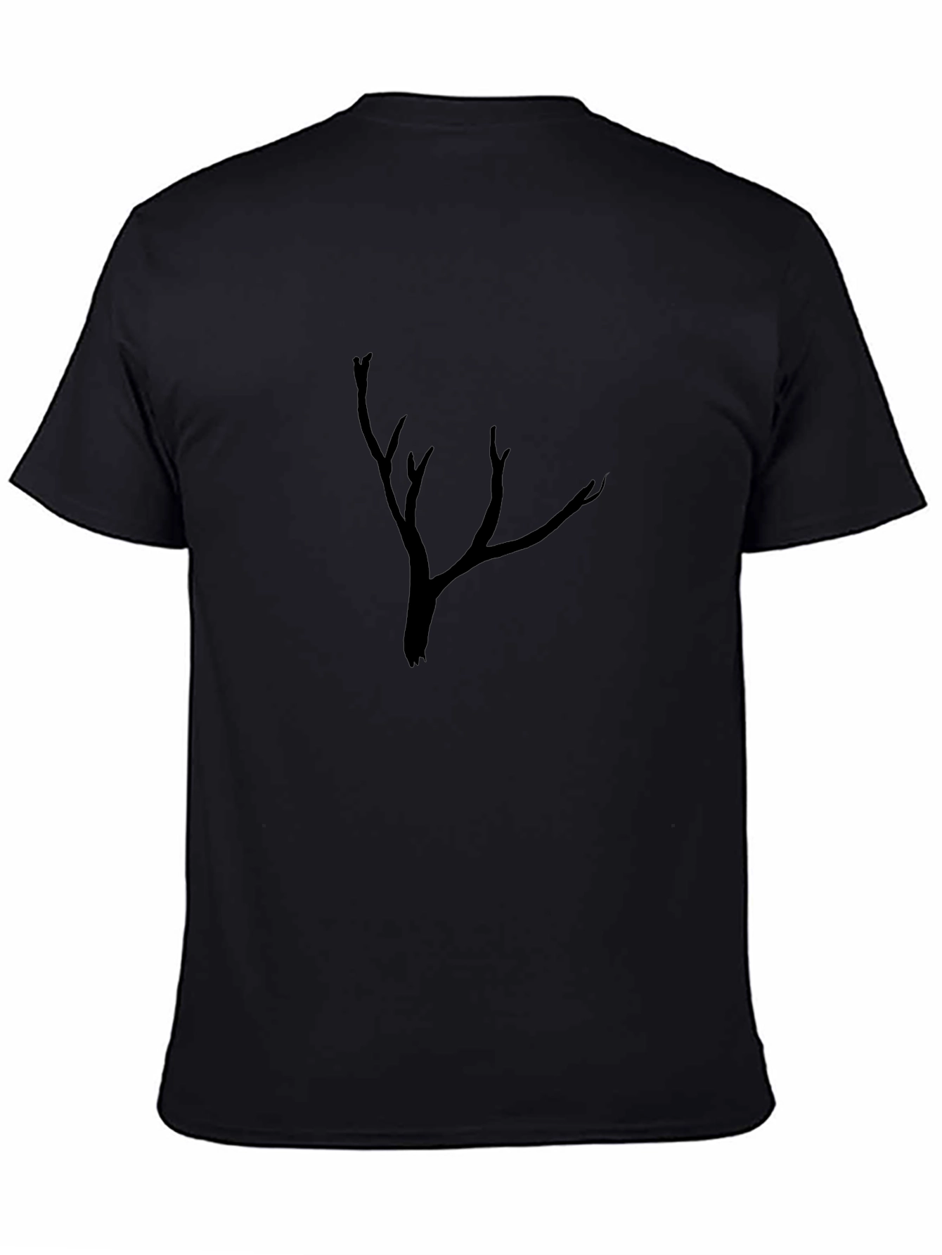 Mens Black Tree Graphic Tee - Casual Comfort