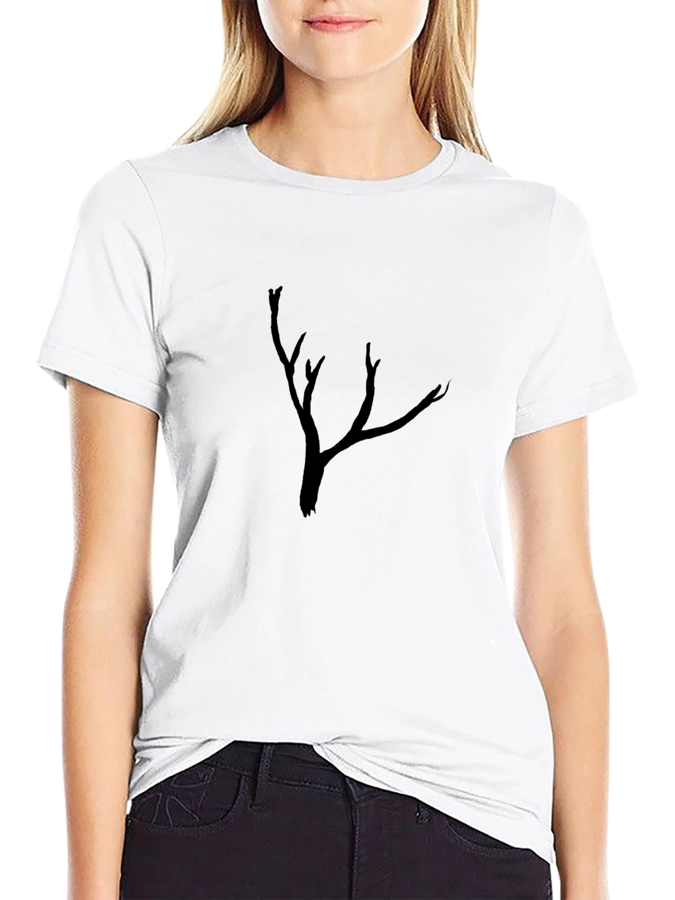 Mens Black Tree Graphic Tee - Casual Comfort