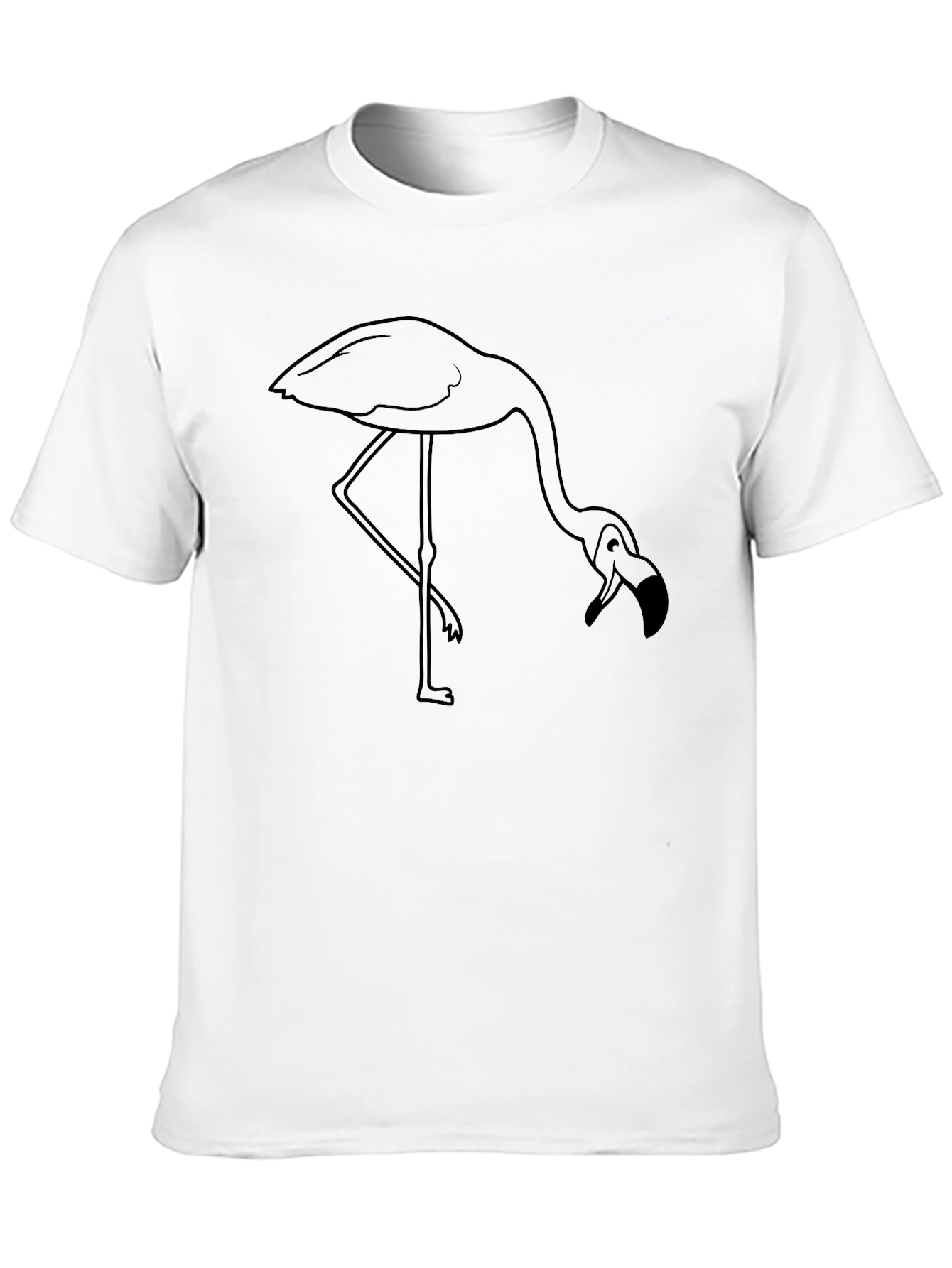 Flamingo Graphic T-Shirt - Casual Black Tee