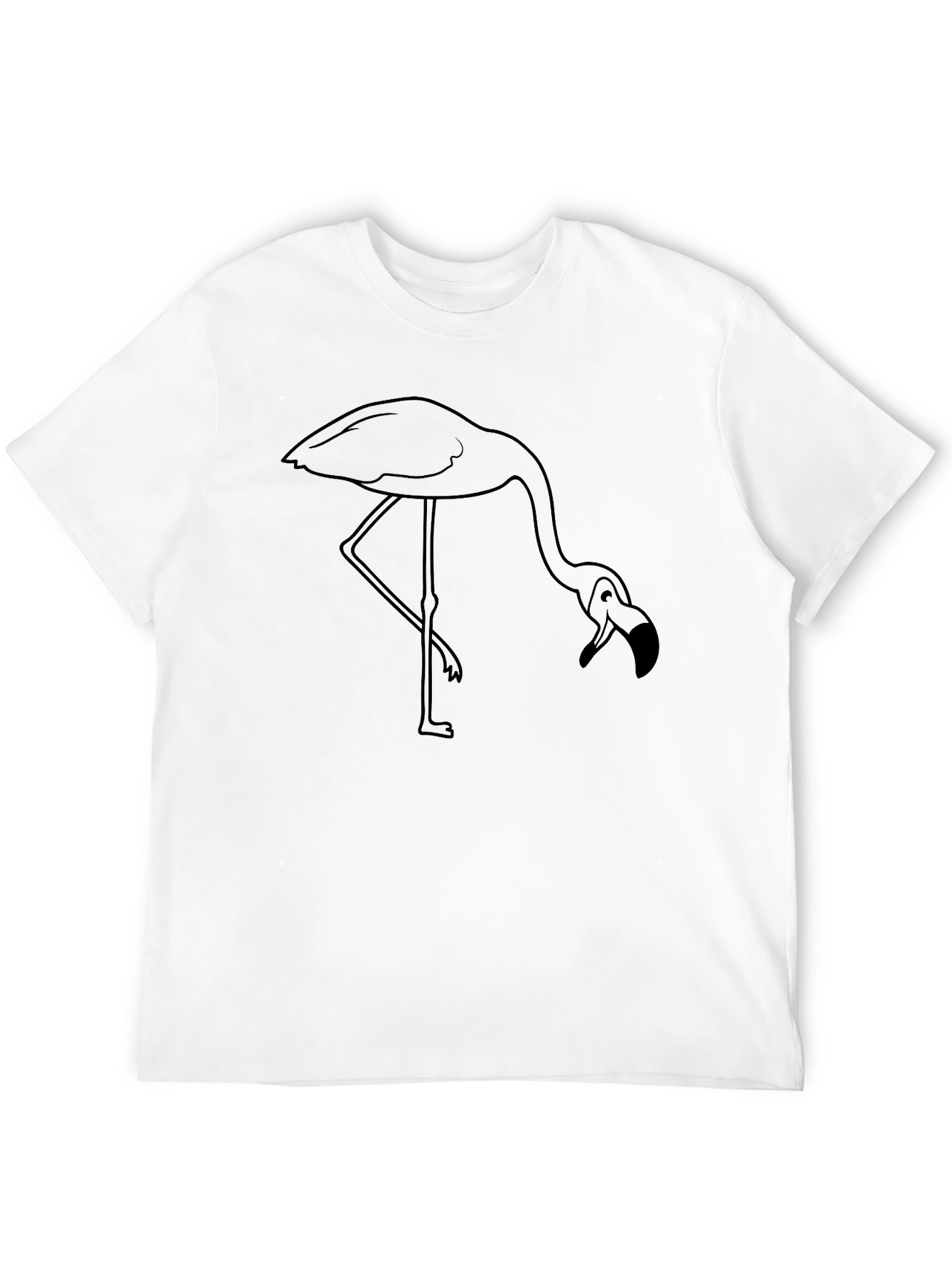 Flamingo Graphic T-Shirt - Casual Black Tee
