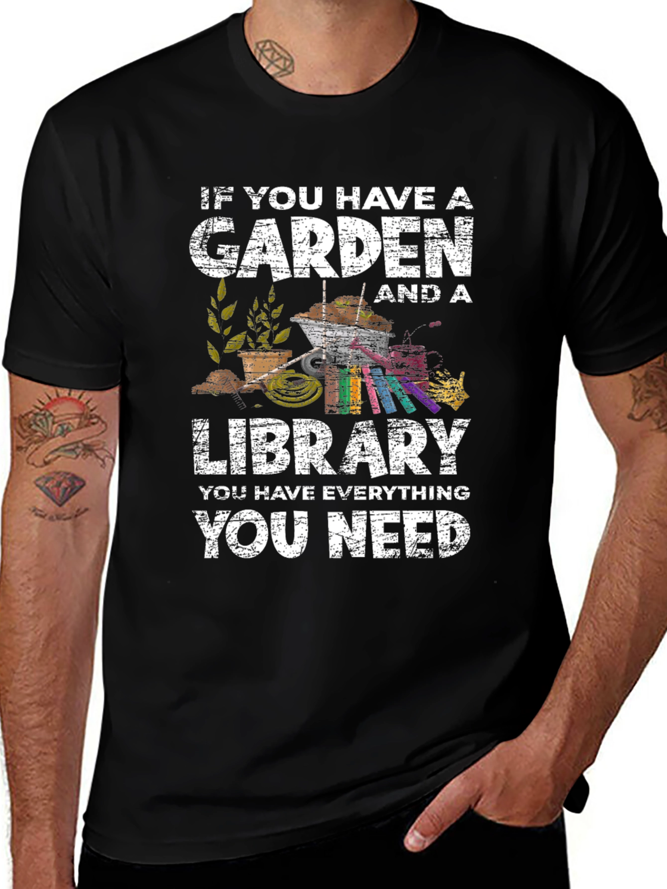 Garden & Library T-Shirt - Everything You Need