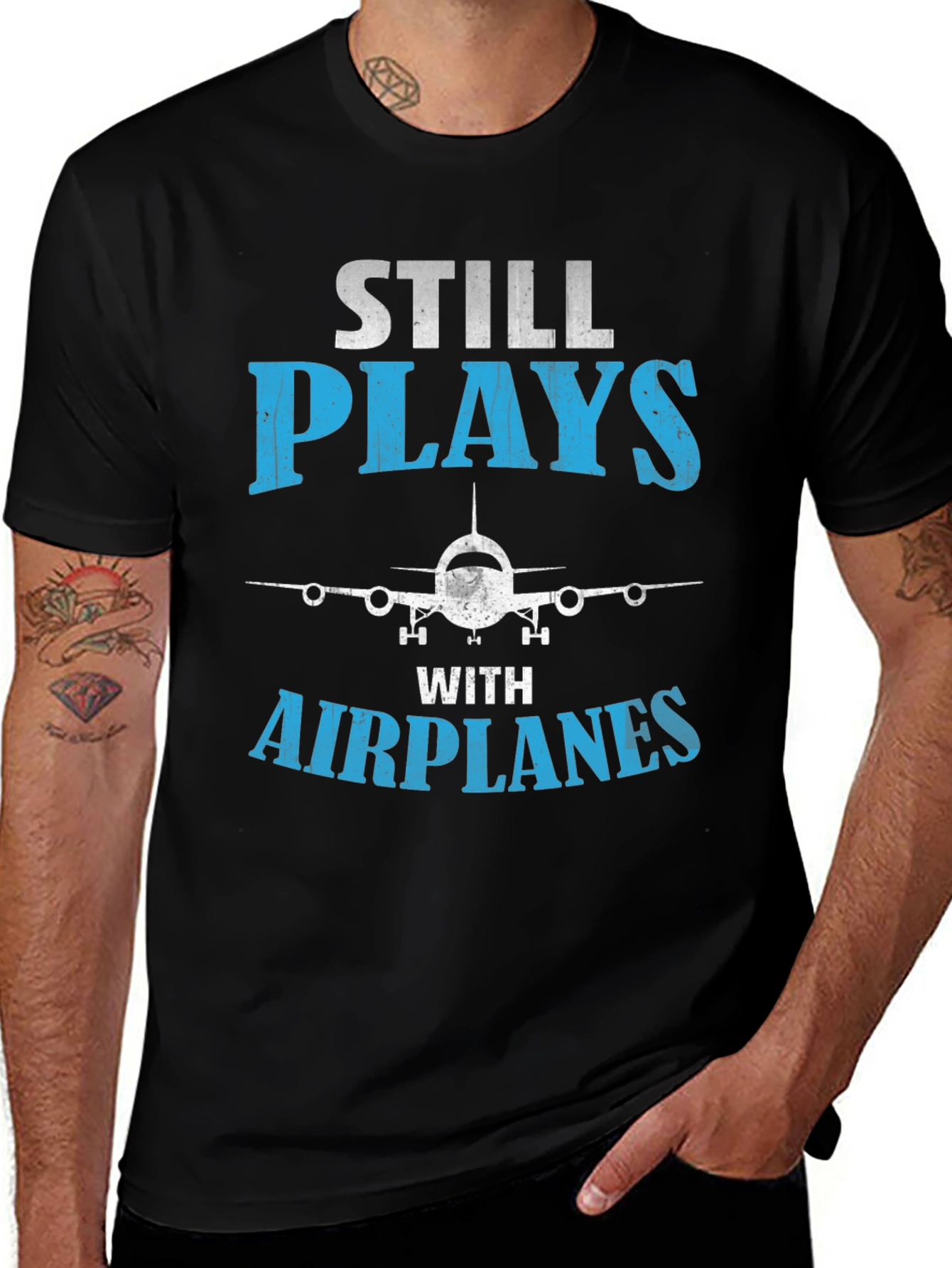 Still Plays With Airplanes - Graphic Tee