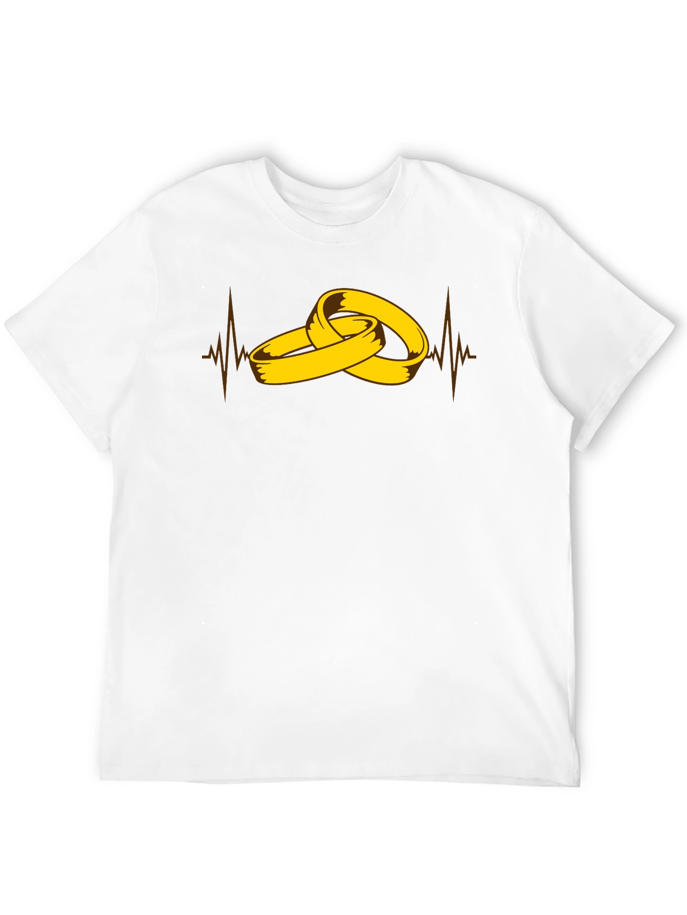 Wedding Rings Heartbeat Graphic Tee