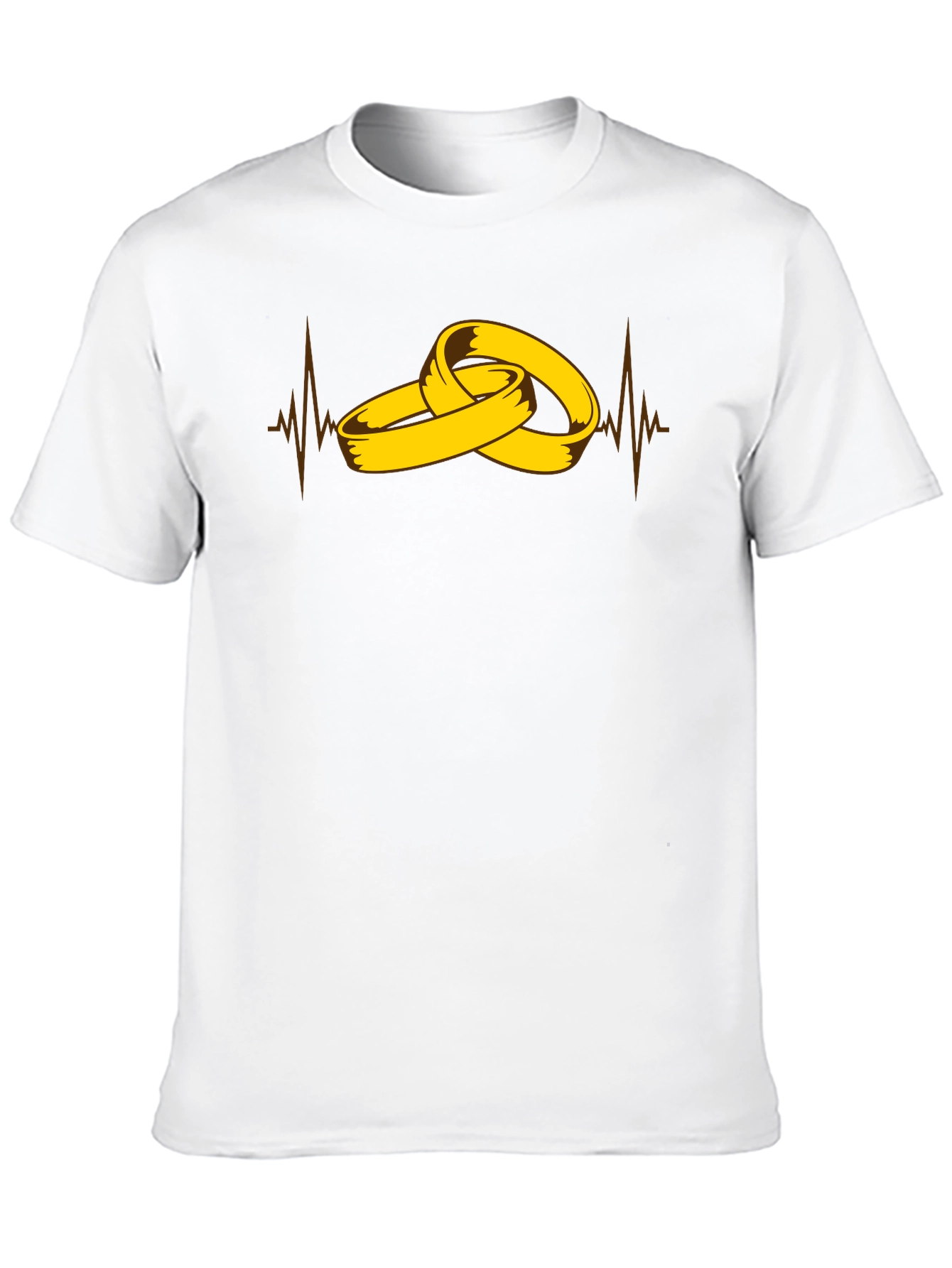 Wedding Rings Heartbeat Graphic Tee