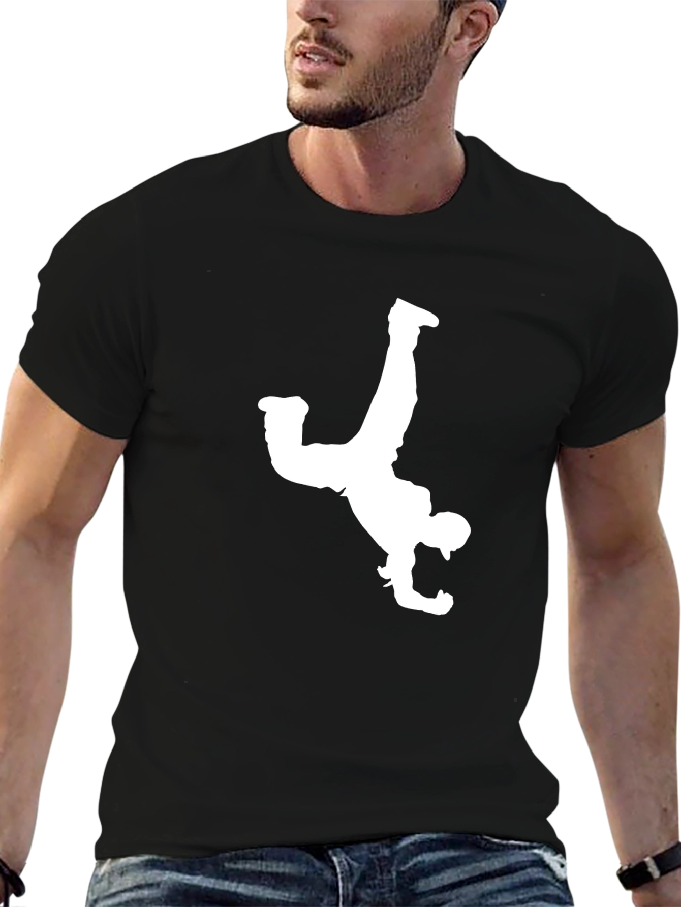 Breakdance Silhouette Graphic Tee - Black