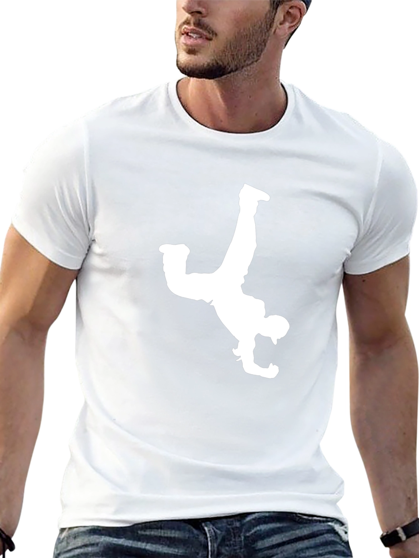 Breakdance Silhouette Graphic Tee - Black