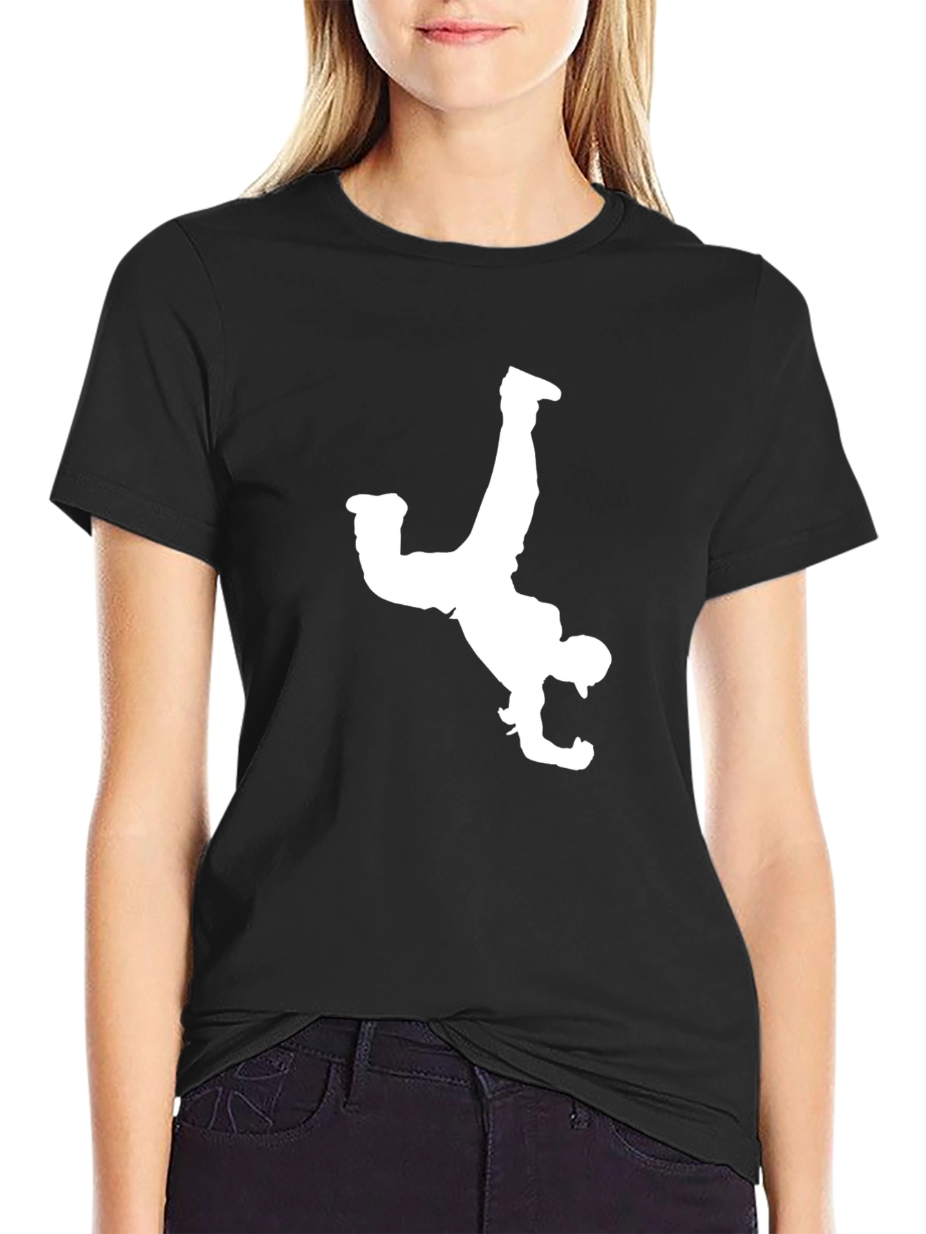 Breakdance Silhouette Graphic Tee - Black