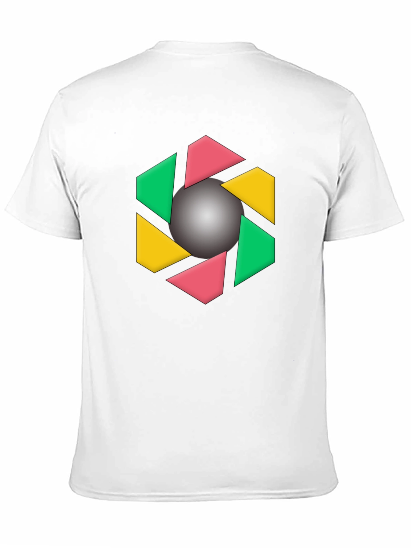 Geometric Design Black T-Shirt