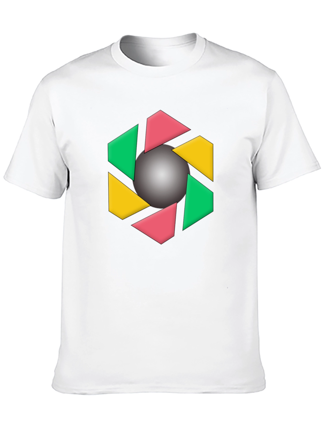 Geometric Design Black T-Shirt