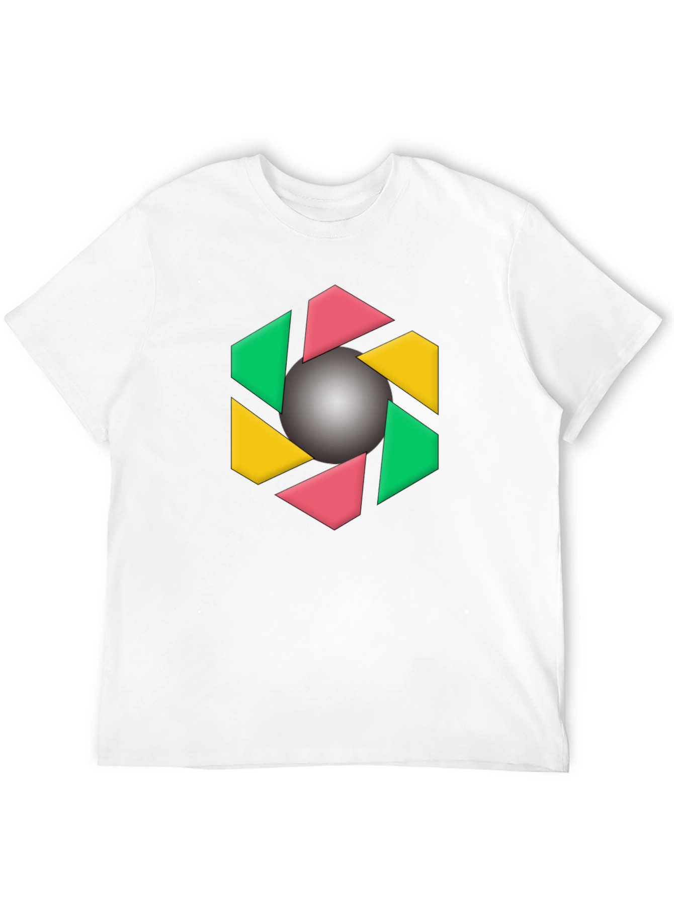Geometric Design Black T-Shirt