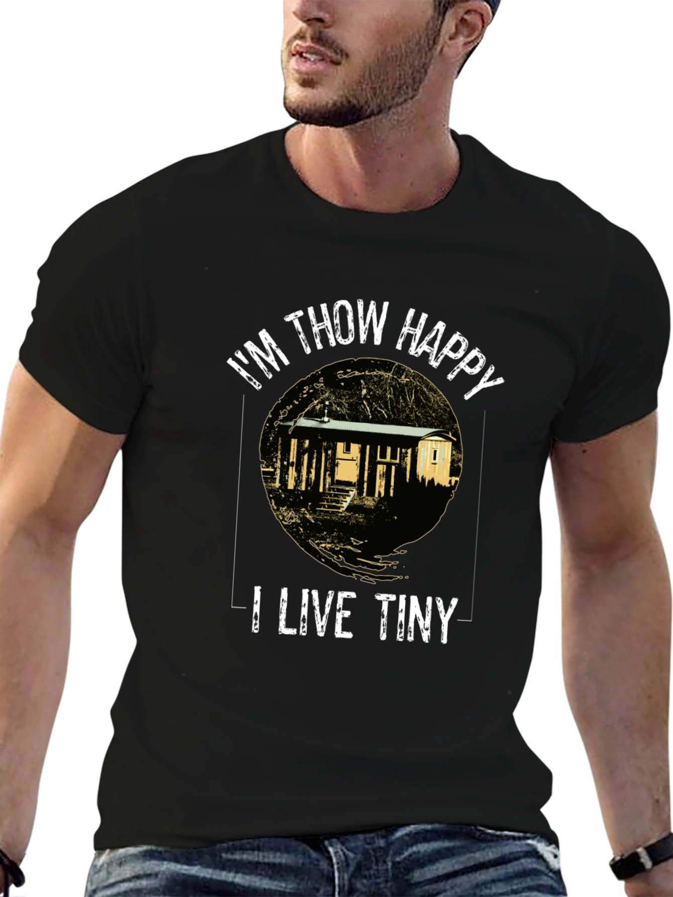 Im Thow Happy I Live Tiny T-Shirt
