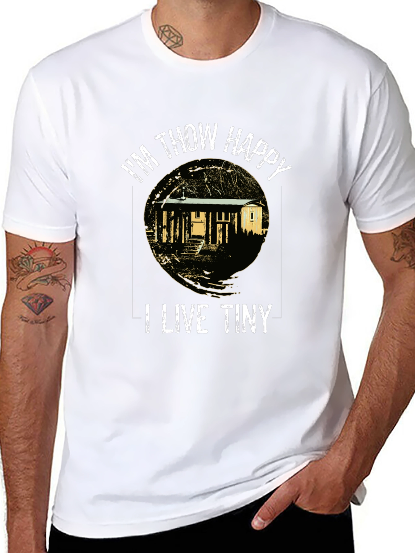 Im Thow Happy I Live Tiny T-Shirt