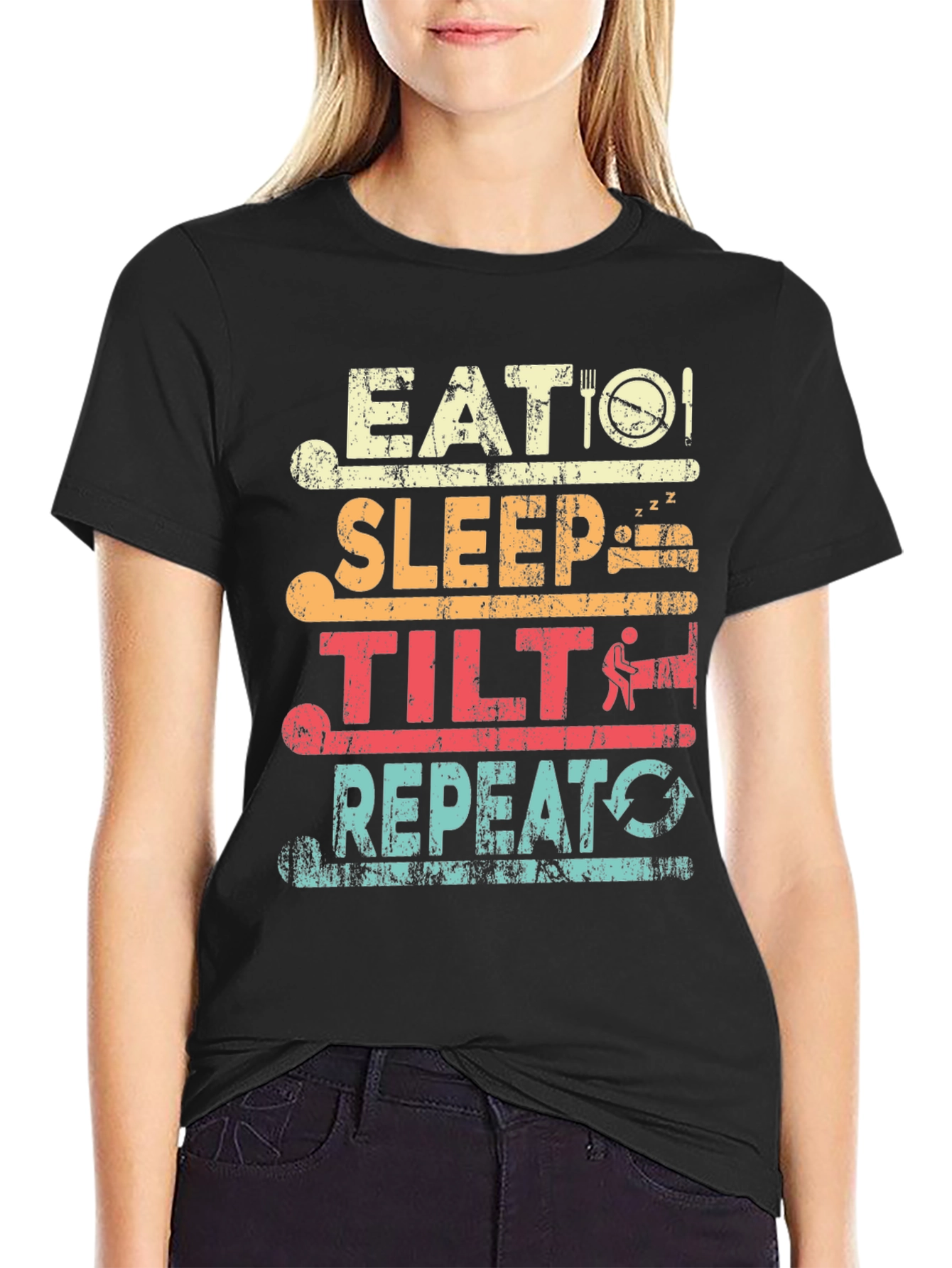 Eat Sleep Tilt Repeat T-Shirt - Gamer Tee