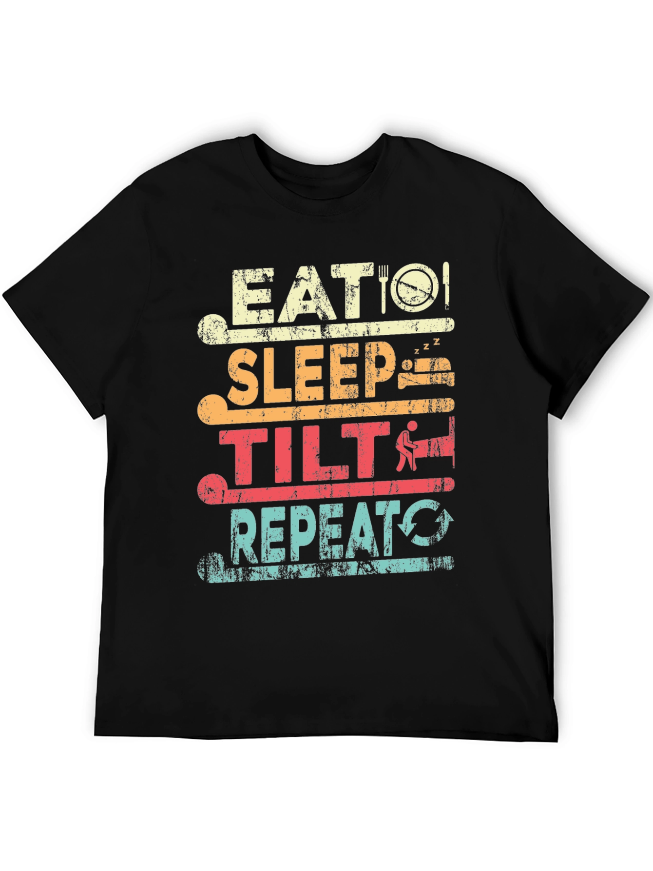 Eat Sleep Tilt Repeat T-Shirt - Gamer Tee