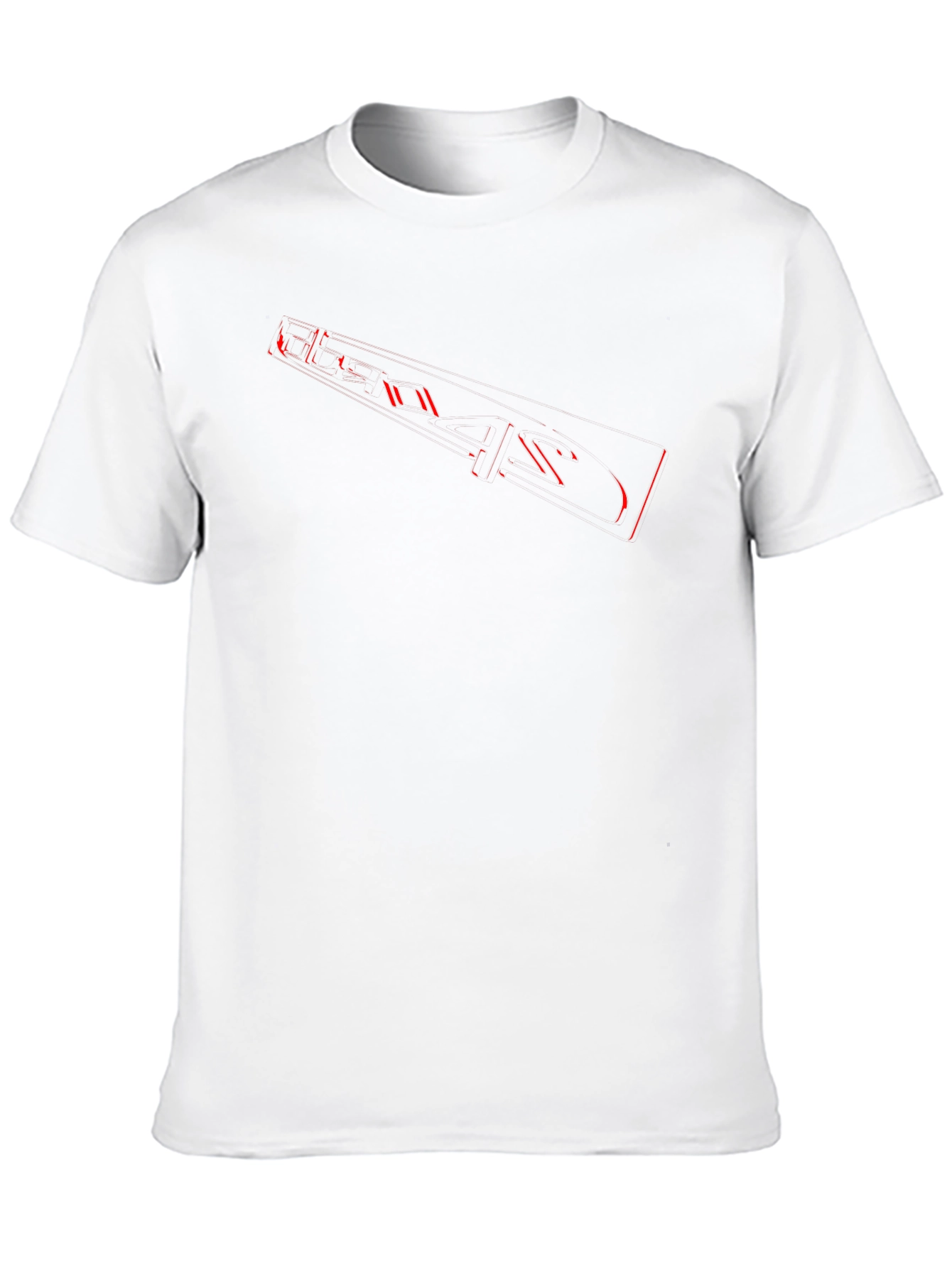 Black T-Shirt with Abstract Red Design