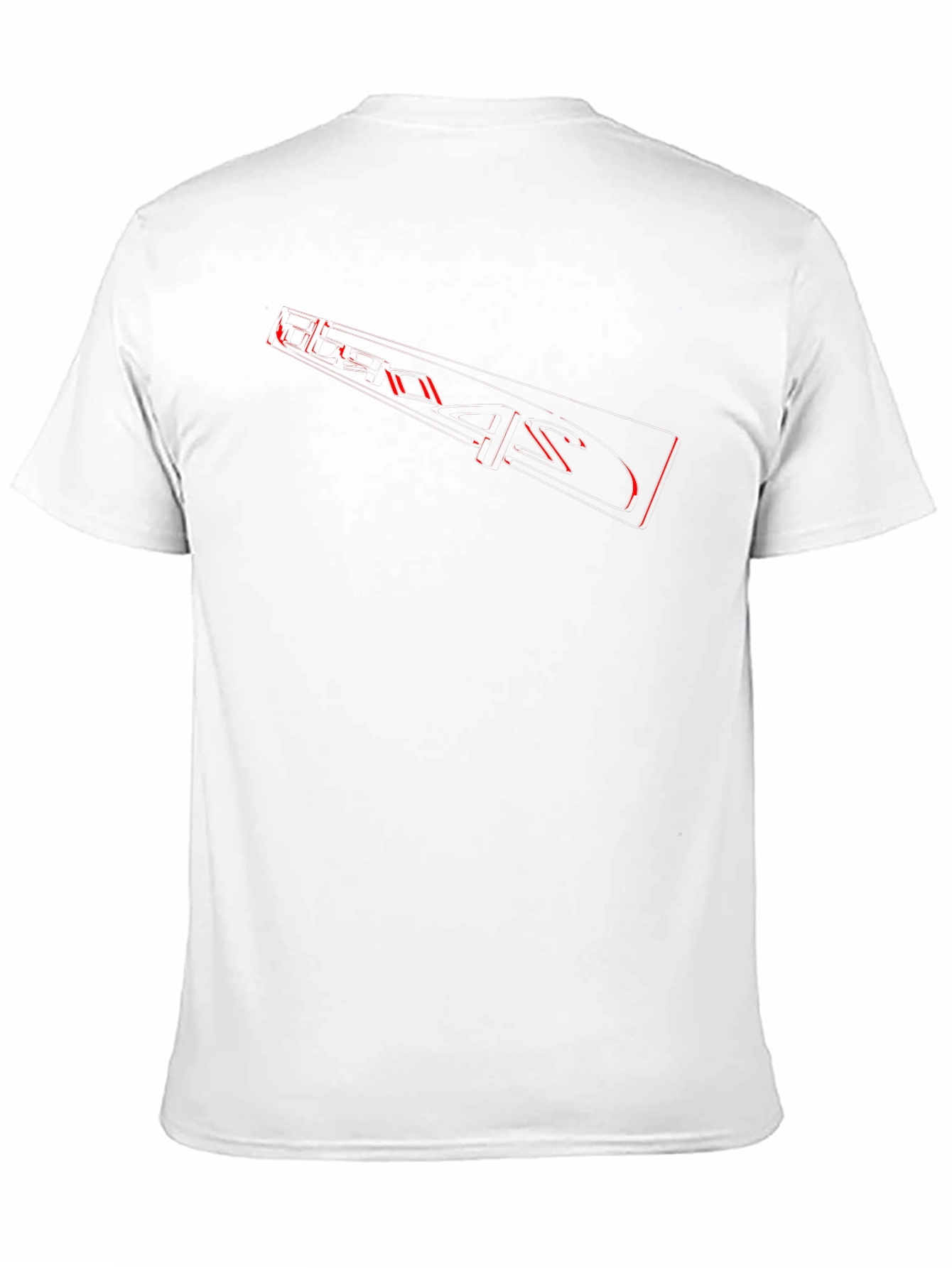 Black T-Shirt with Abstract Red Design