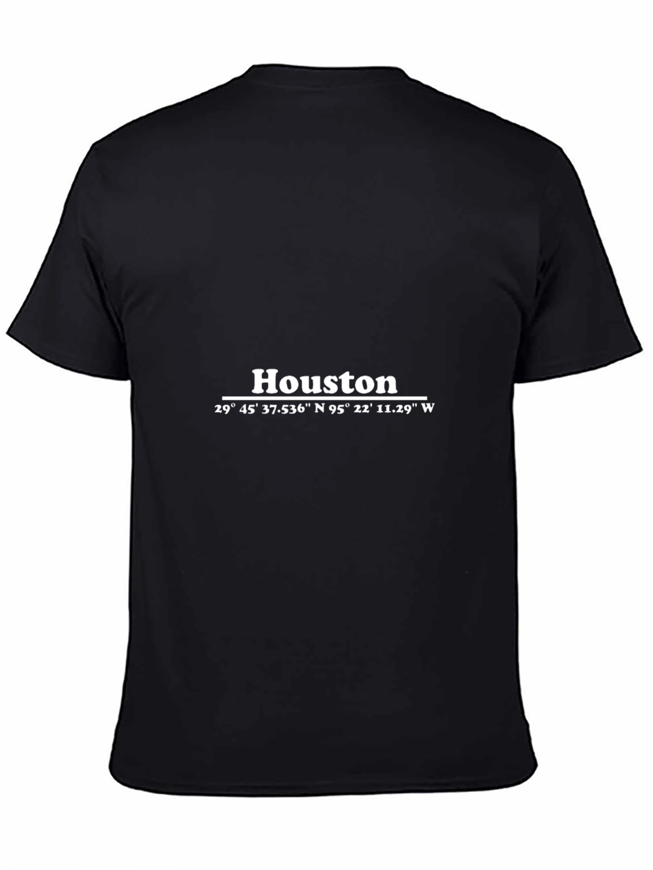 Houston Coordinates Graphic Tee - Black