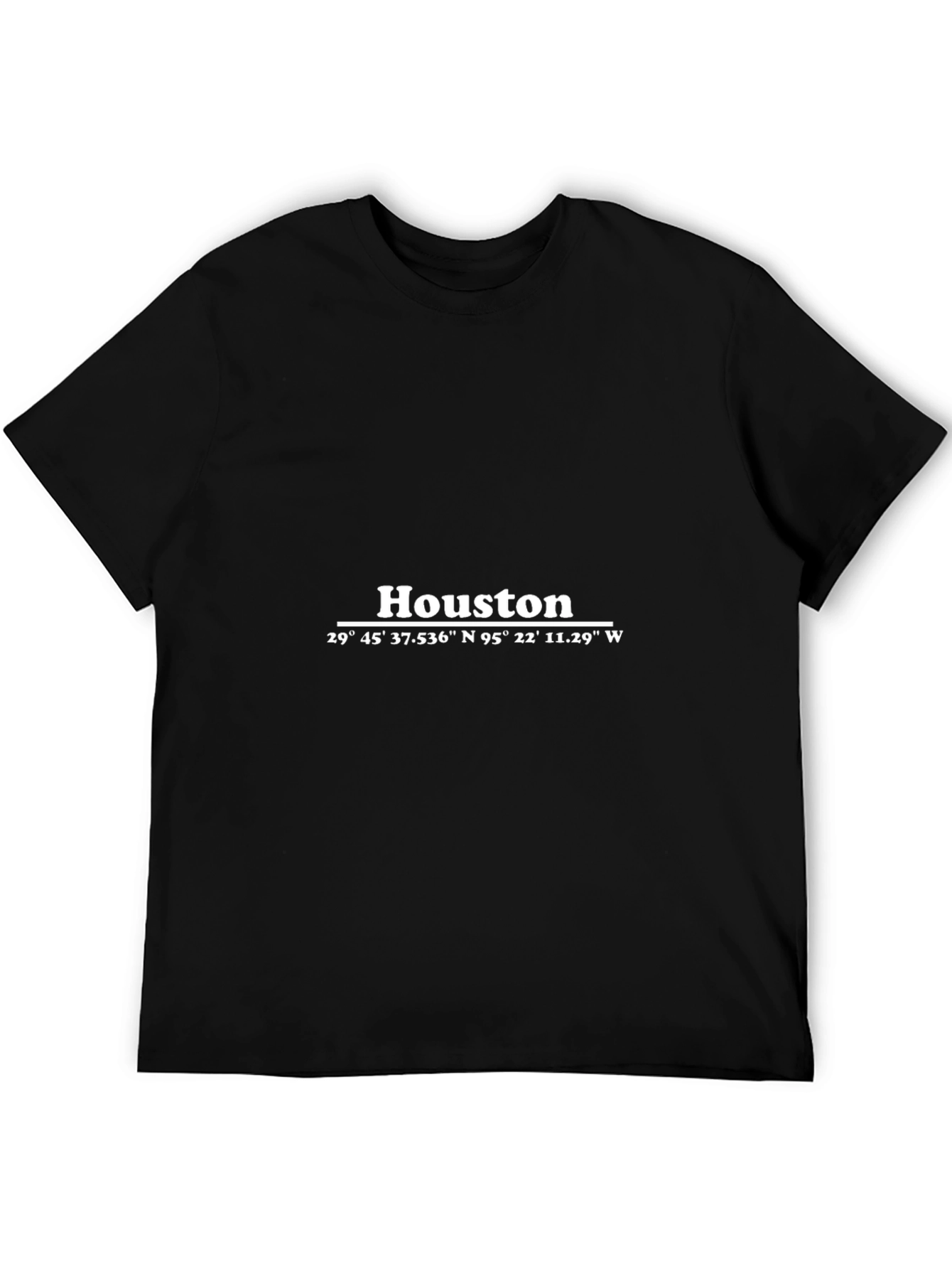 Houston Coordinates Graphic Tee - Black