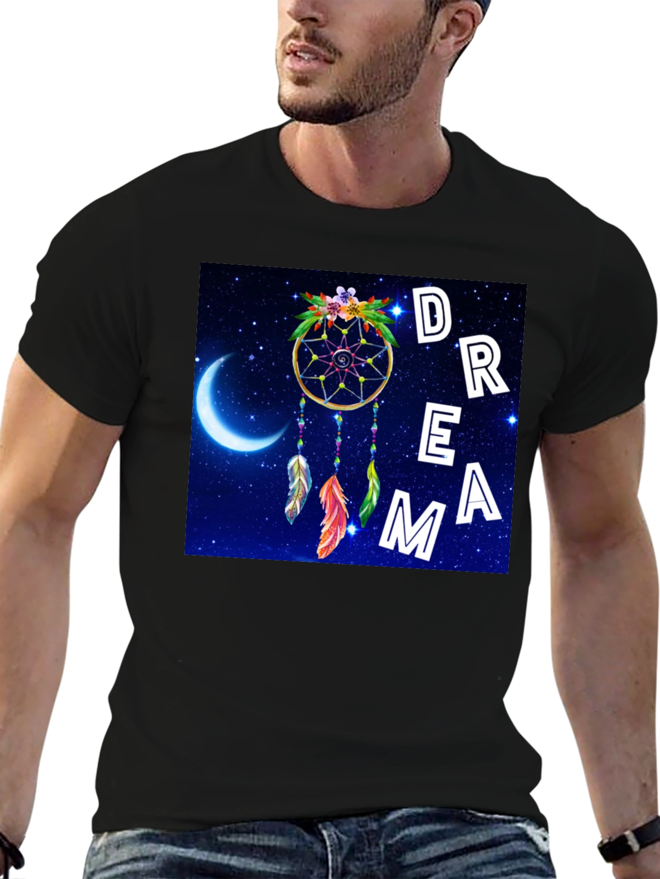 Dreamcatcher Graphic Tee - Celestial Night Design