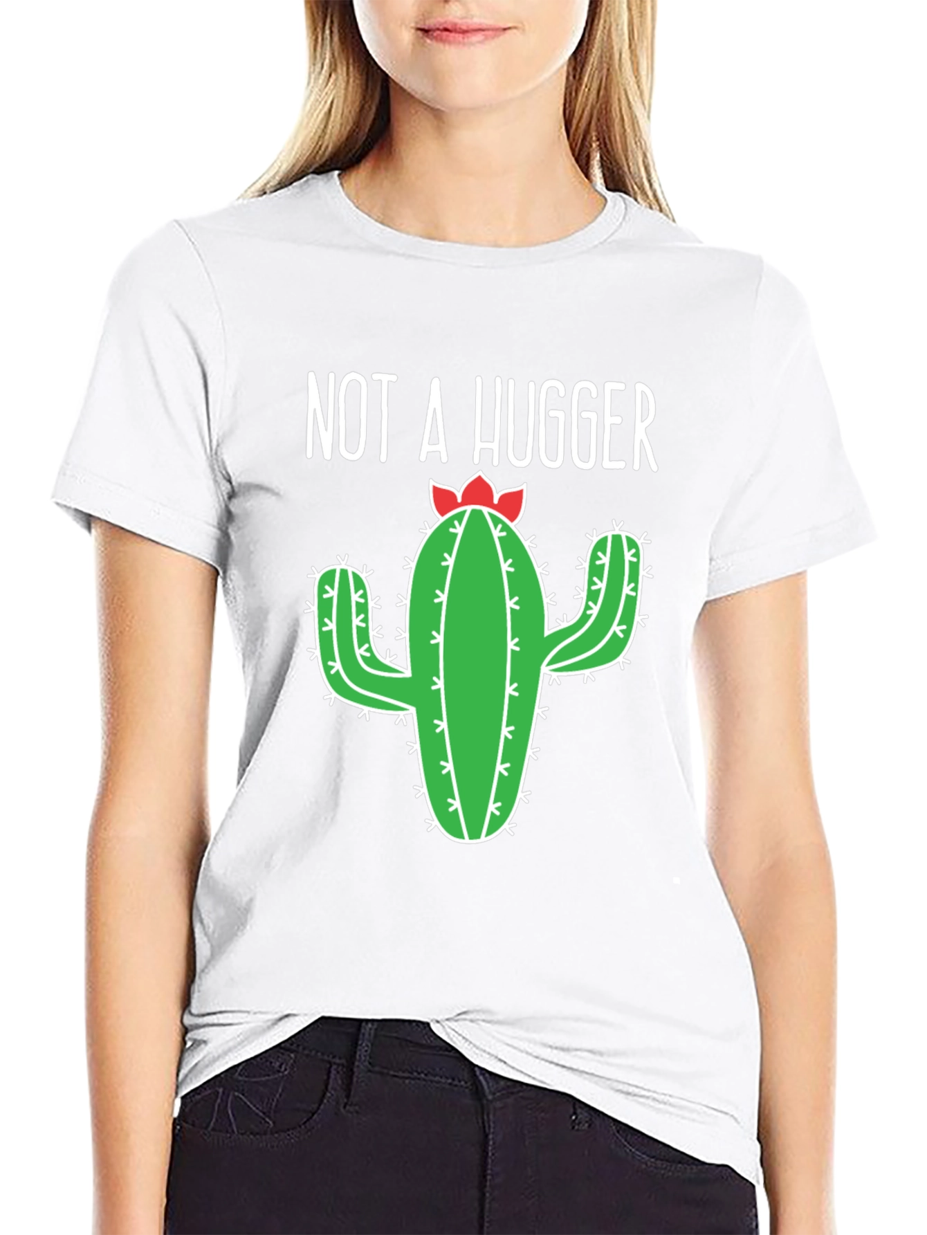 Not A Hugger Cactus Graphic T-Shirt - Unisex