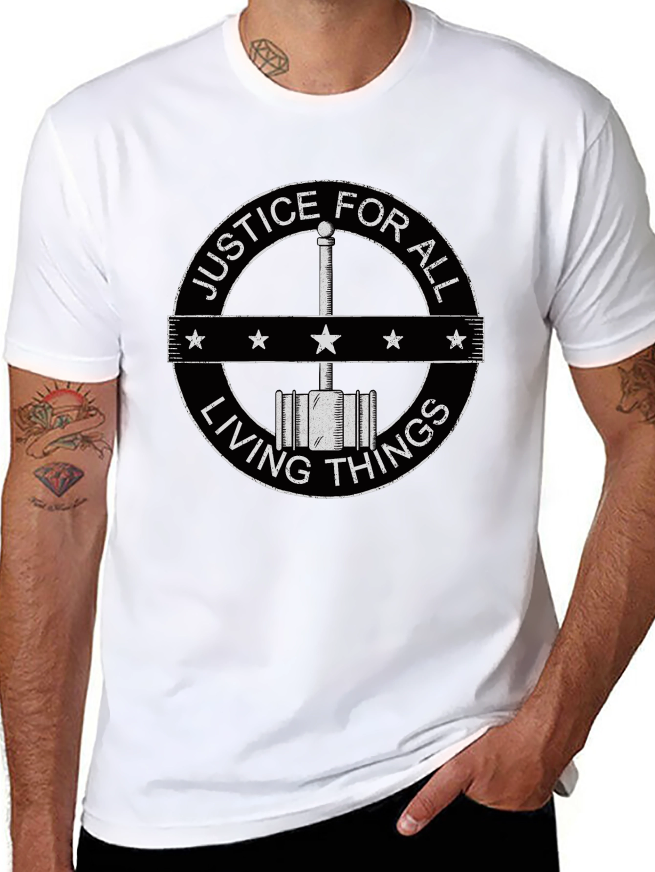 Justice for All Living Things Graphic T-Shirt
