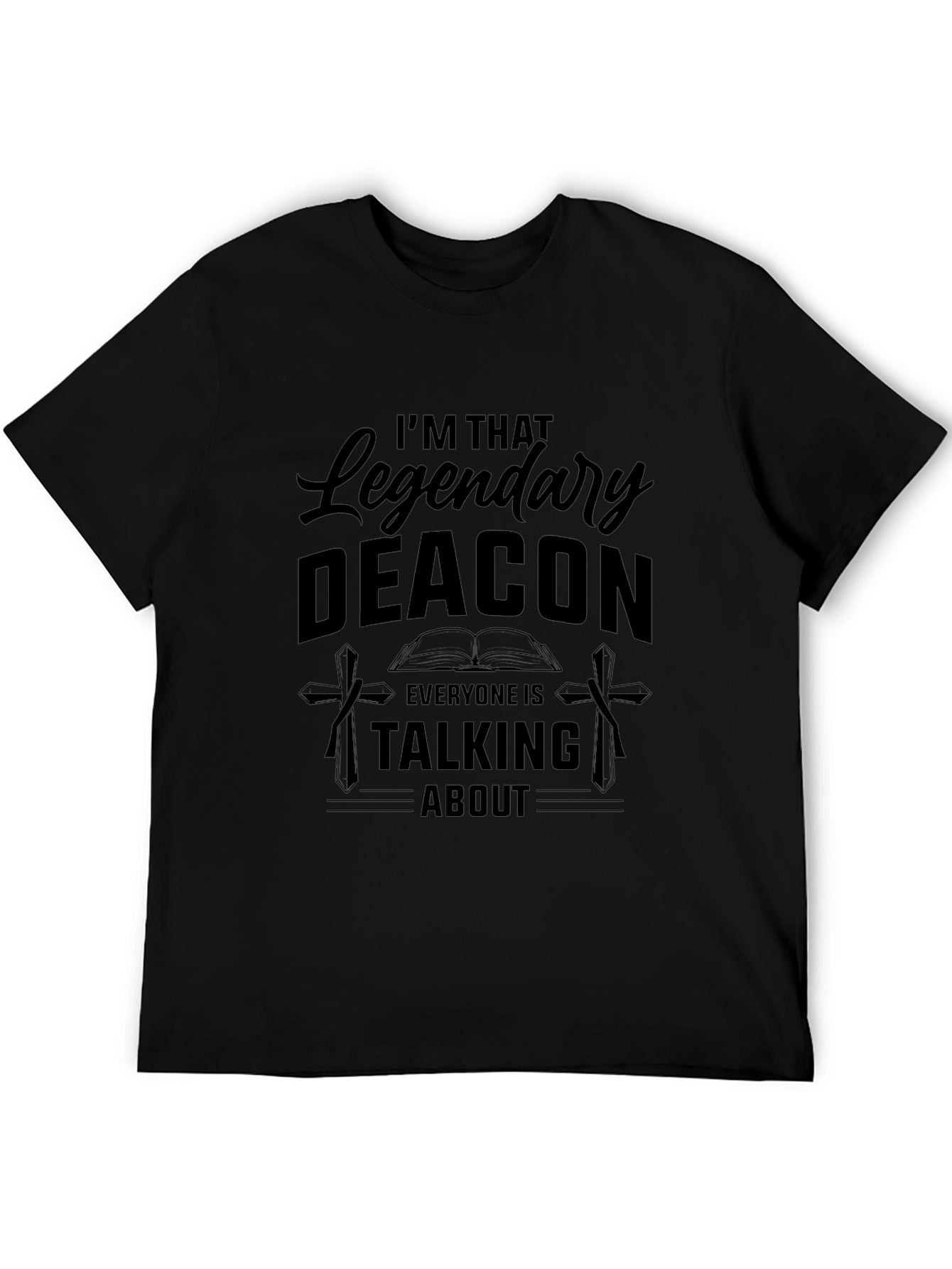 Legendary Deacon Graphic Tee - Black Cotton Blend