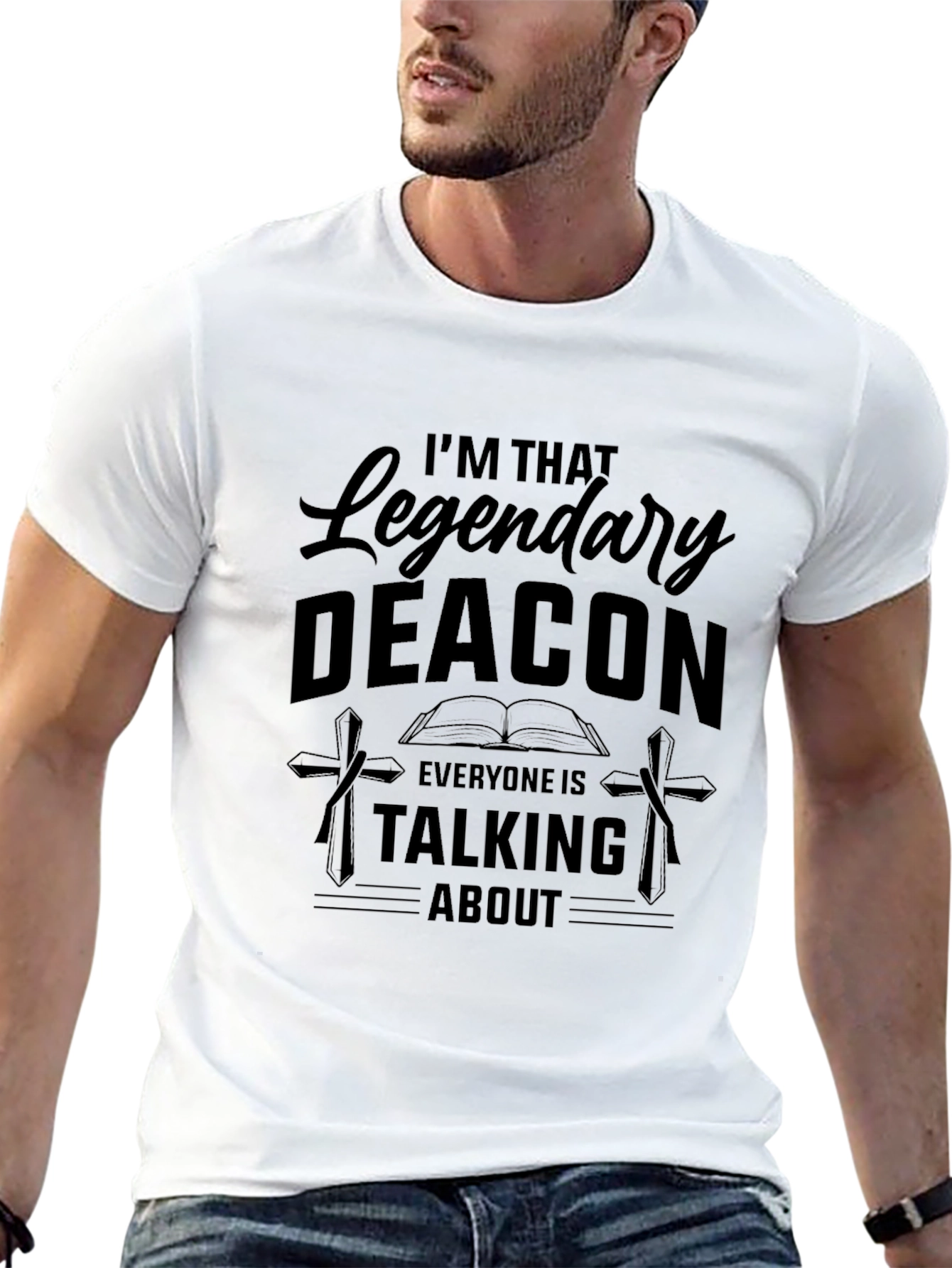 Legendary Deacon Graphic Tee - Black Cotton Blend