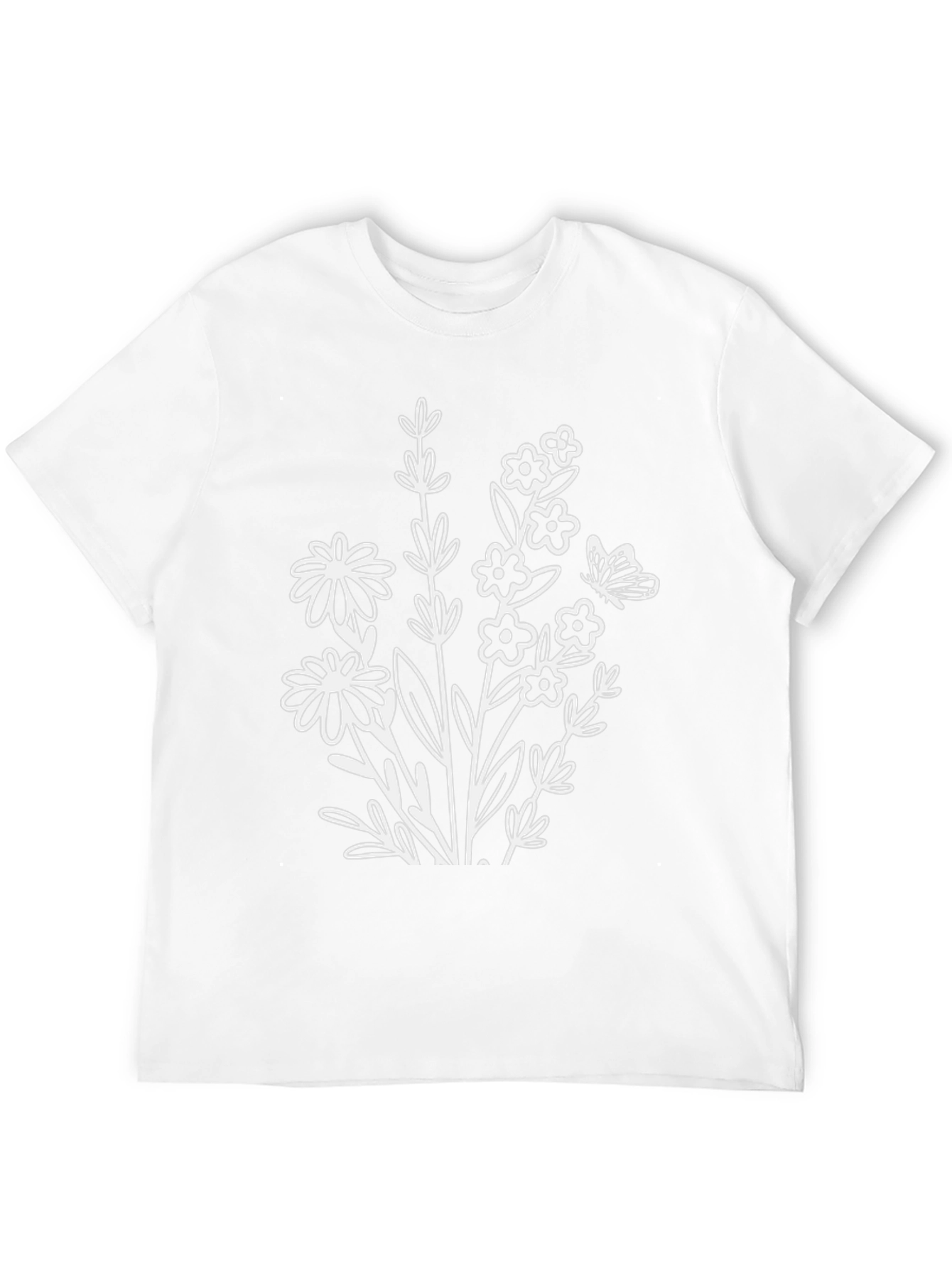Floral Graphic Print Black T-Shirt