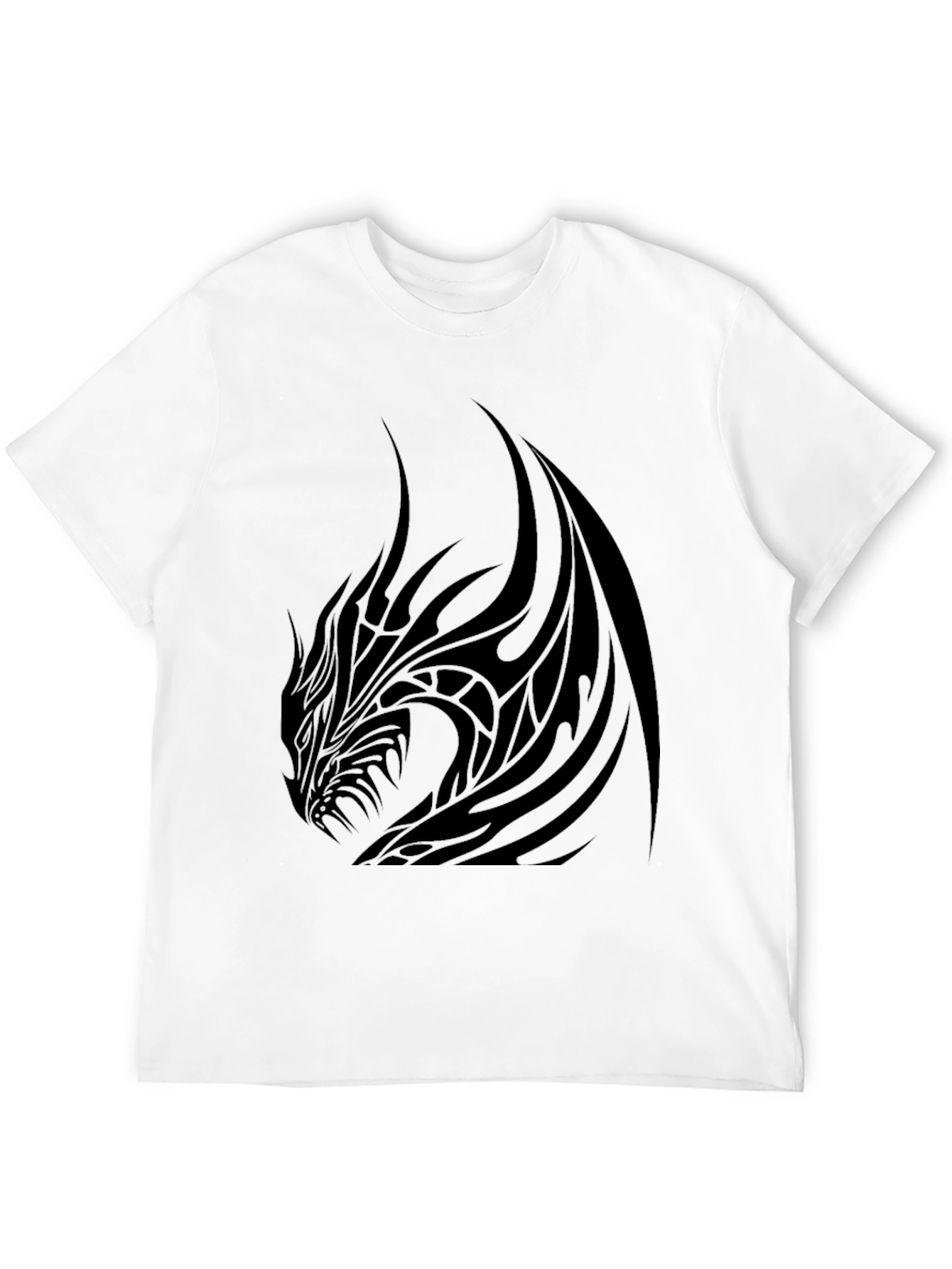 Mens Black Dragon Graphic Tee - Stylish & Bold