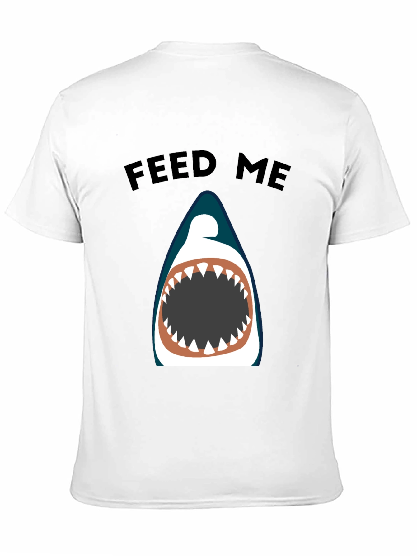 Feed Me Shark Graphic Black T-Shirt