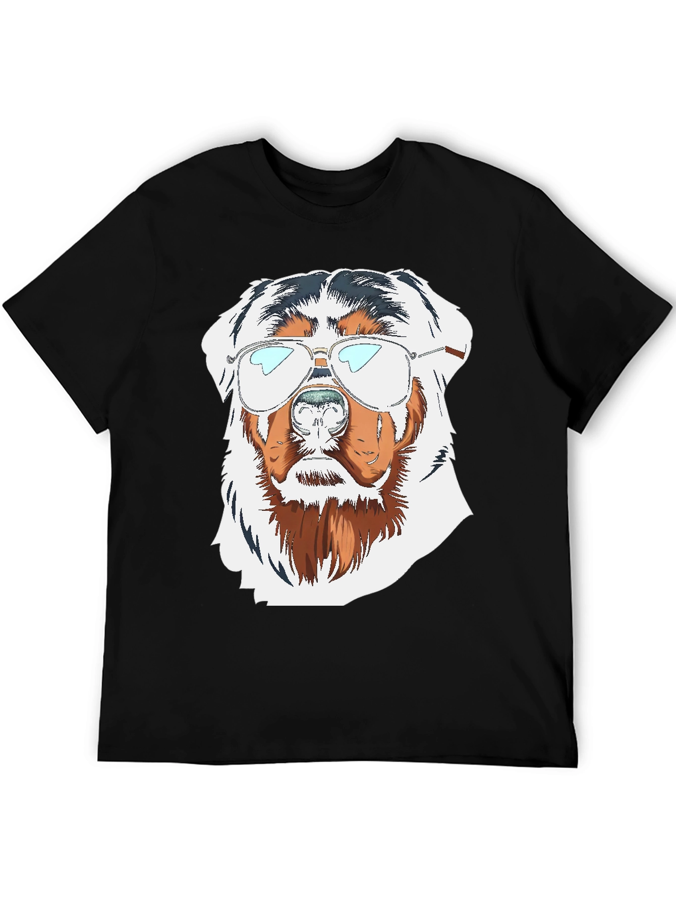 Cool Dog Graphic Tee - Black Cotton T-Shirt