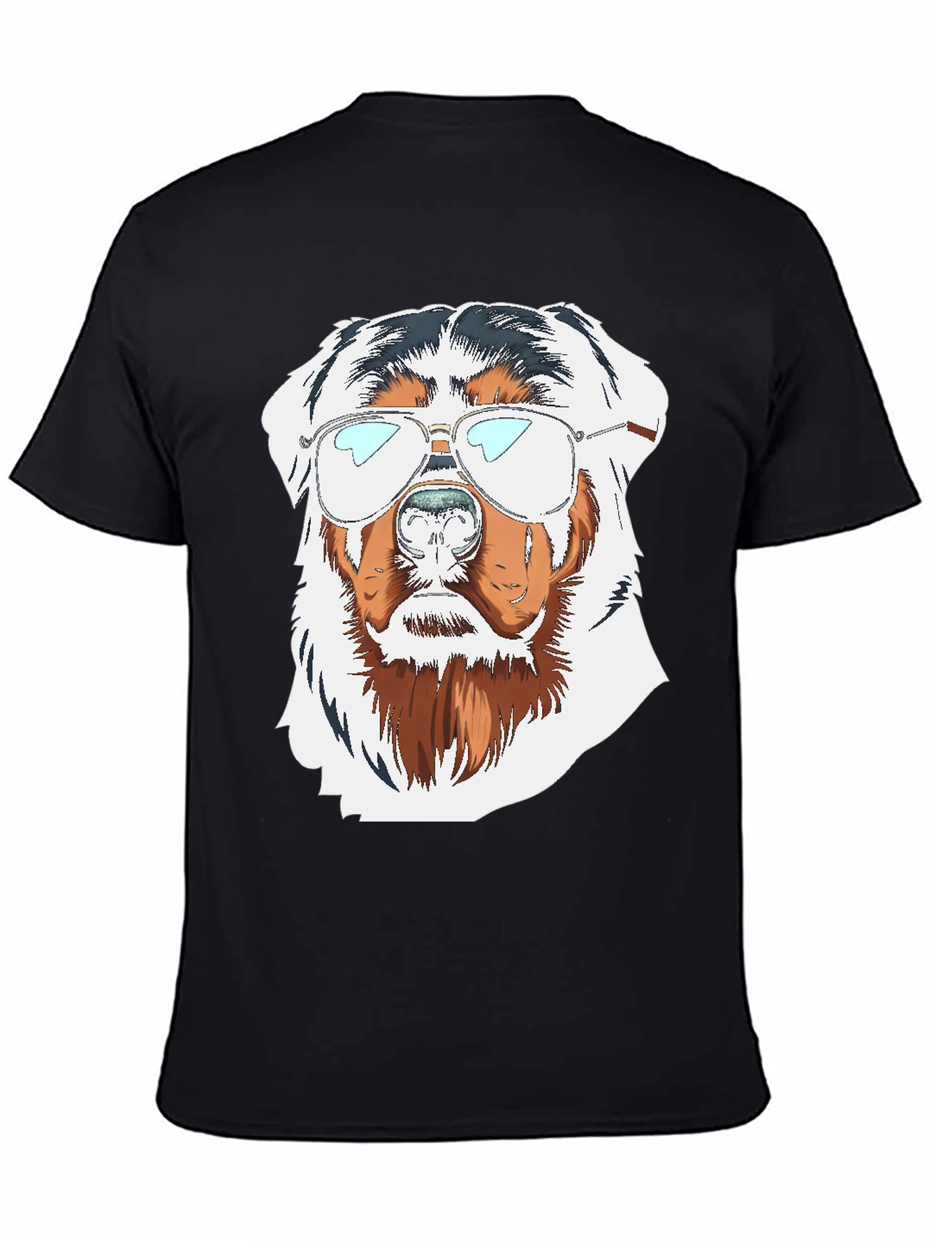 Cool Dog Graphic Tee - Black Cotton T-Shirt
