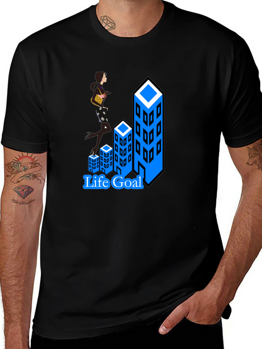 Life Goal T-Shirt: Career Woman Climbing Buildings