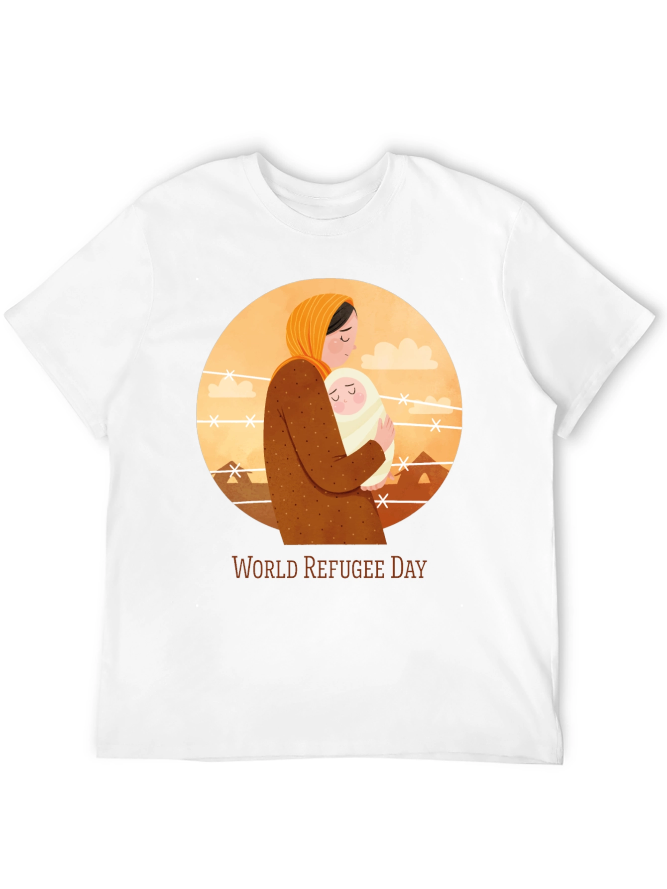 World Refugee Day T-Shirt: Mother and Child Graphic