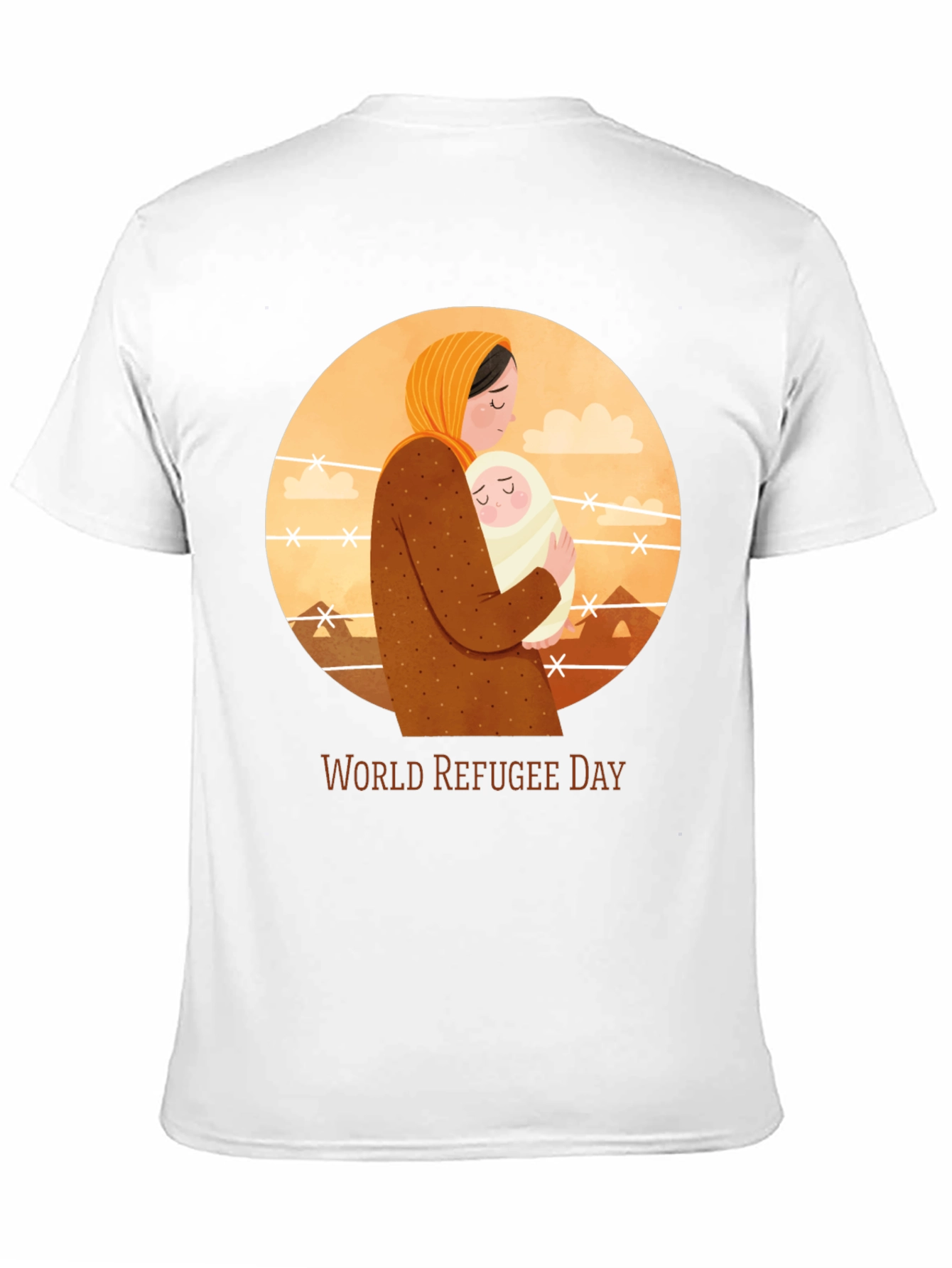 World Refugee Day T-Shirt: Mother and Child Graphic