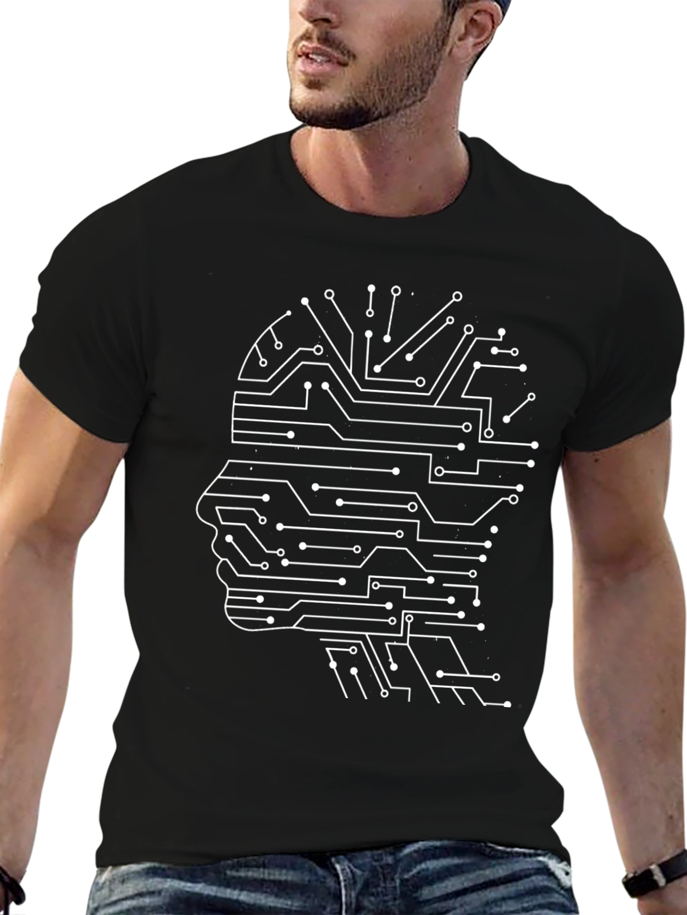 Tech Head T-Shirt - Circuit Mind Design