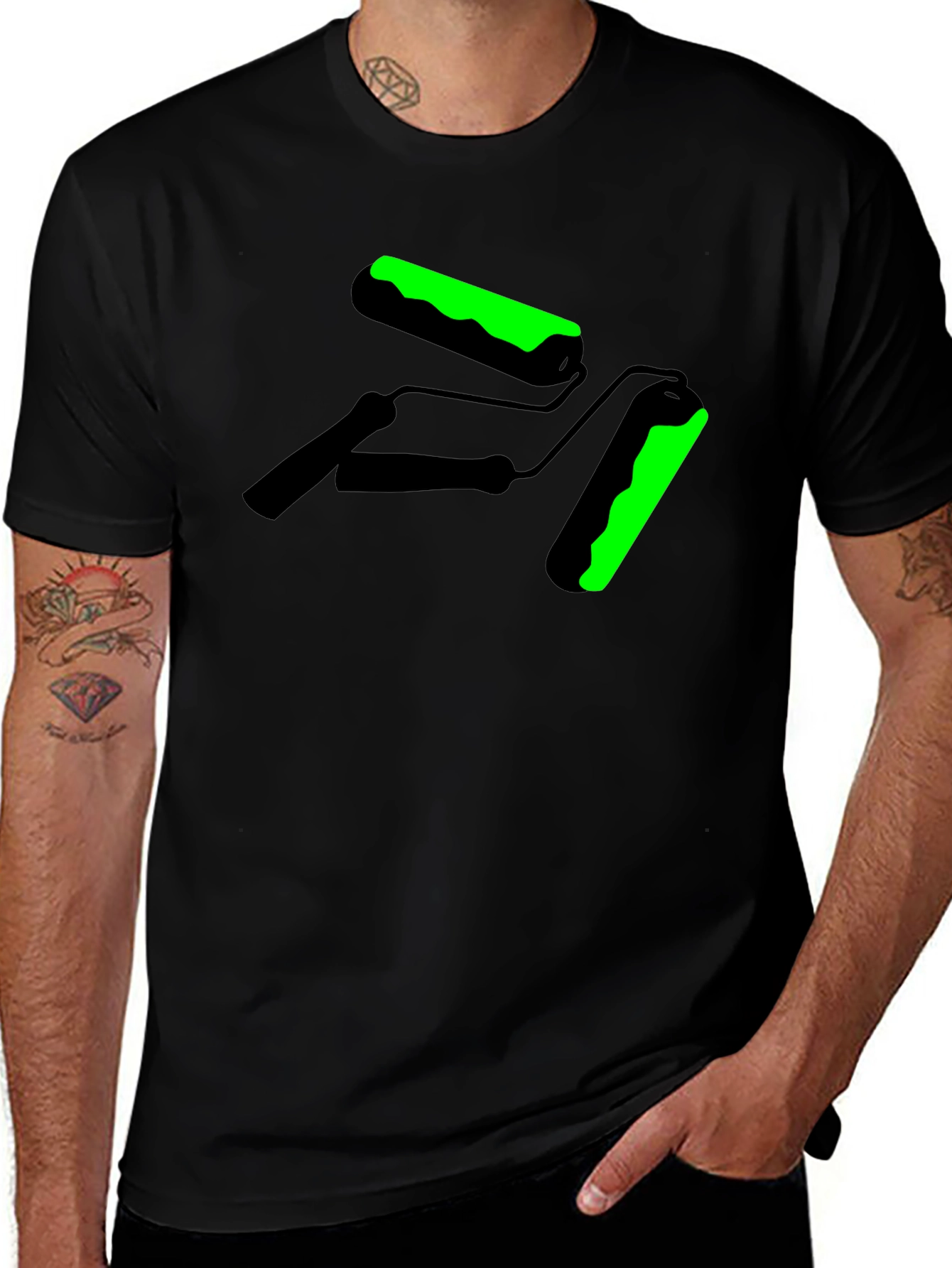 Paint Roller Graphic Tee - Cool Painter Shirt