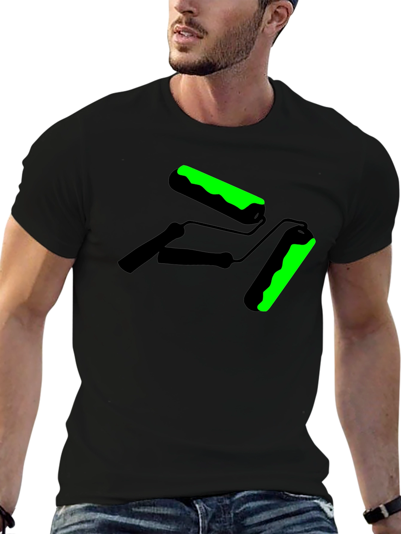 Paint Roller Graphic Tee - Cool Painter Shirt